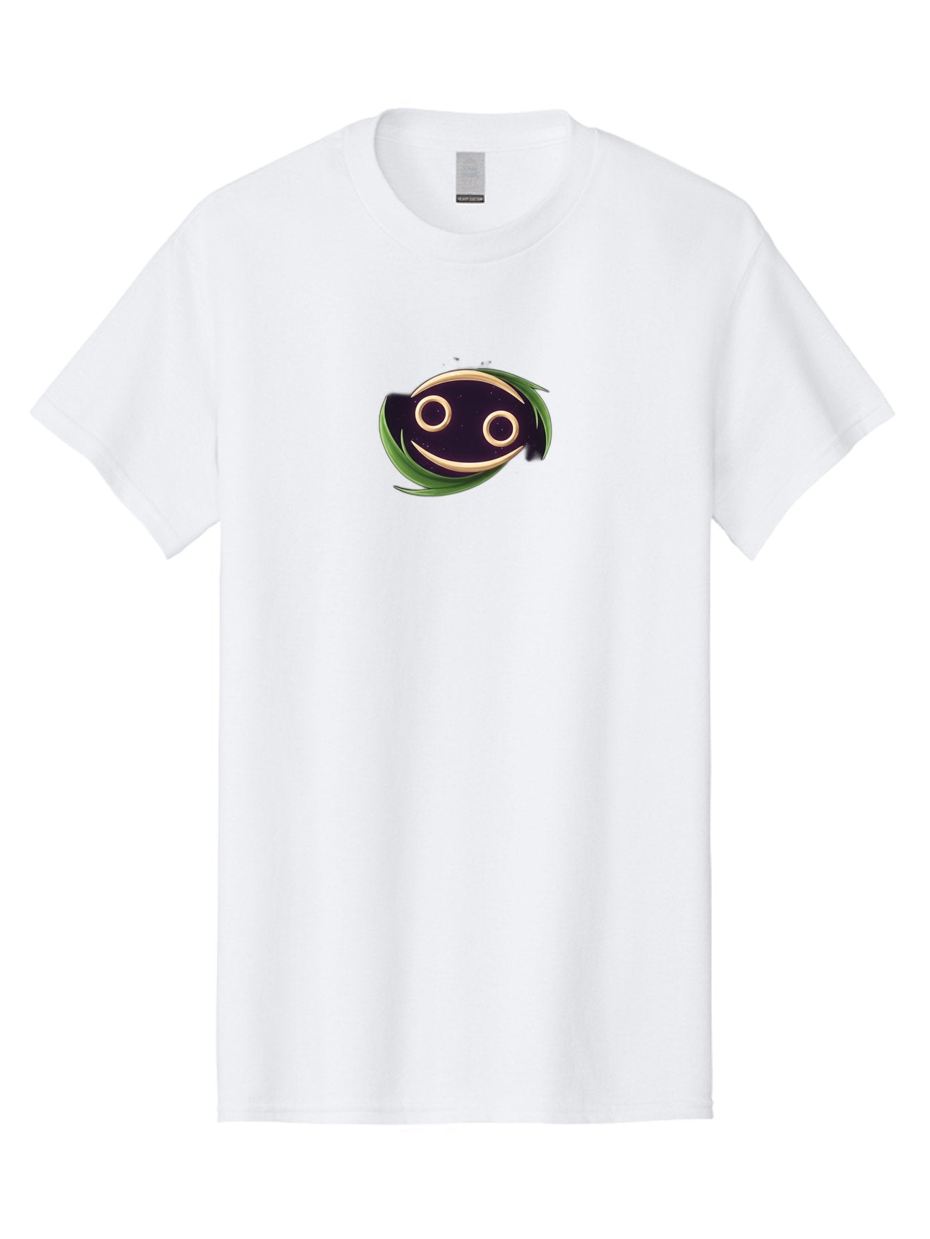 Smiley-Face-Logo Men'S Graphic Tee, 100% Cotton, Comfortable Casual Summer Wear, Machine Washable, Smiling Fish Logo, Cartoon Character Design, Playful Iconography, Simple Graphics, Friendly Face, Cute Illustration, Modern Branding Element, Bae284