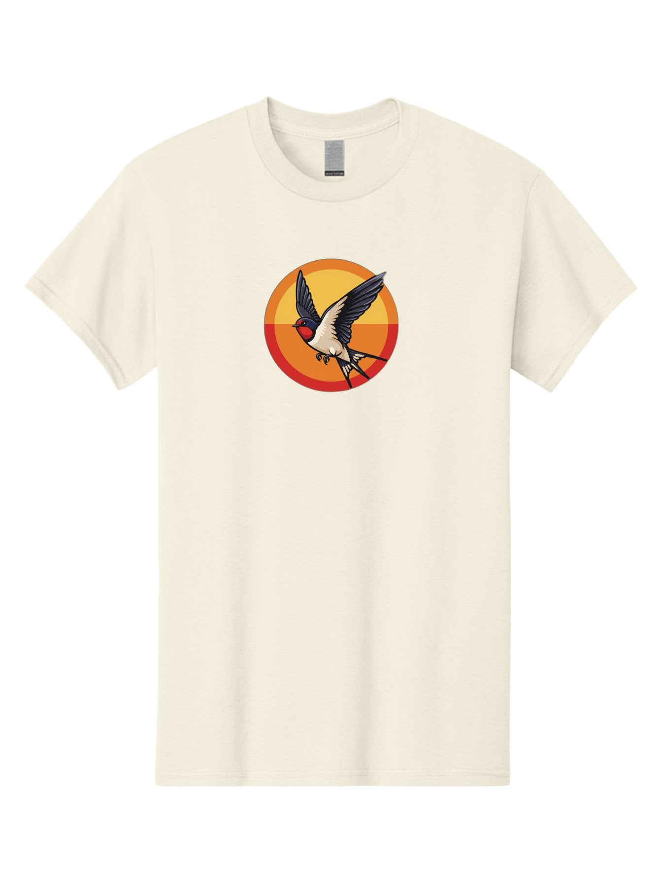Swallow-In-Flight-2 Men'S Graphic Tee, 100% Cotton, Comfortable Casual Summer Wear, Machine Washable, Swallow Bird, Flying Bird, Bird In Flight, Cartoon Illustration, Vibrant Colors, Dynamic Movement, Wildlife Artwork, Birdwatching, Bae297 10