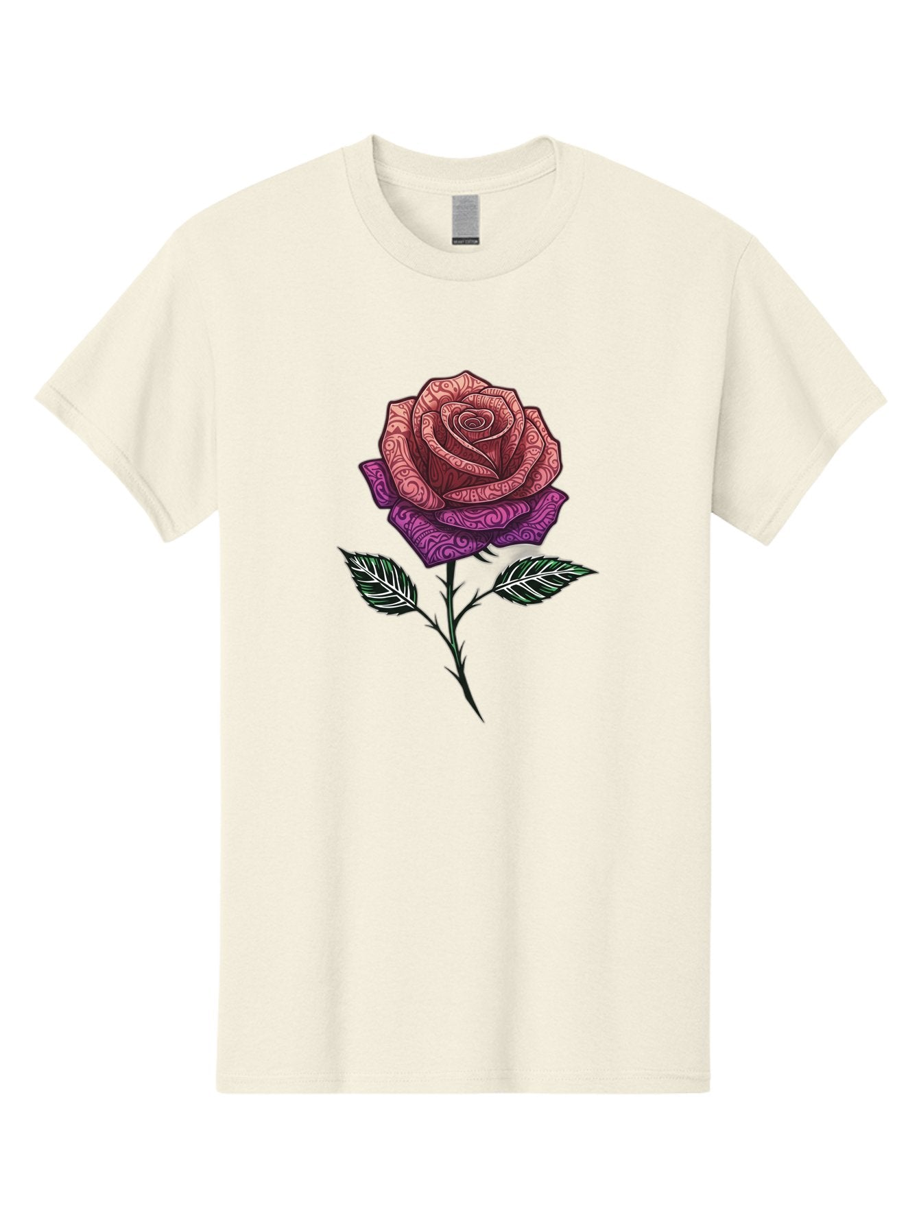 Tattoo-Rose Men'S Graphic Tee, 100% Cotton, Comfortable Casual Summer Wear, Machine Washable, Henna Art Rose, Beautiful Flower, Intricate Designs, Floral Pattern, Decorative Rose, Tattoo Style Bae301 15