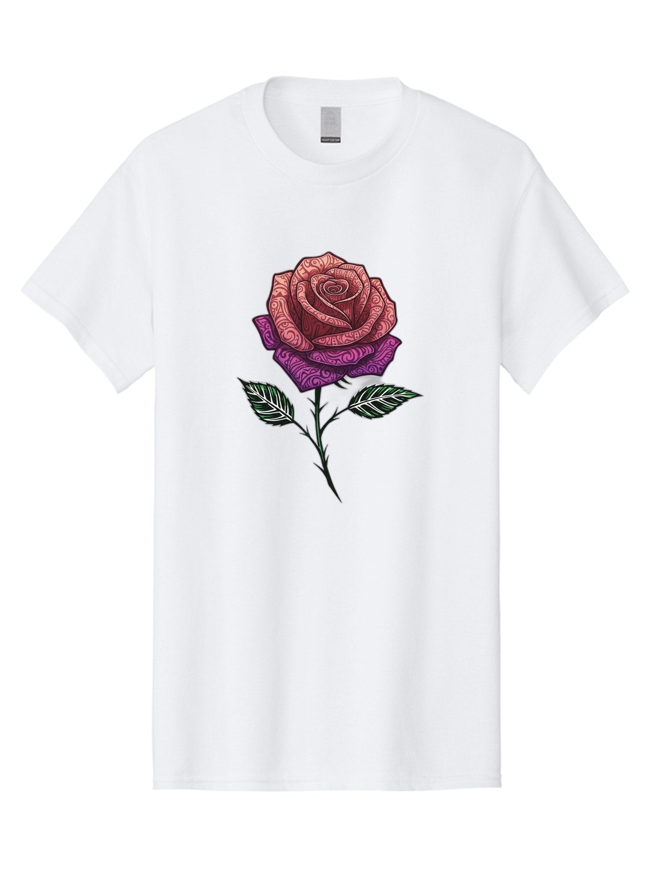 Tattoo-Rose Men'S Graphic Tee, 100% Cotton, Comfortable Casual Summer Wear, Machine Washable, Henna Art Rose, Beautiful Flower, Intricate Designs, Floral Pattern, Decorative Rose, Tattoo Style Bae301 7