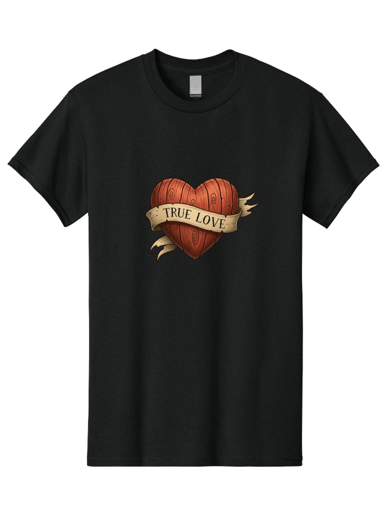 True-Love-6 Men'S Graphic Tee, 100% Cotton, Comfortable Casual Summer Wear, Machine Washable, Wooden Heart, Vintage Love, True Love, Tattoo Art, Classic Symbol, Traditional Design, Romantic Gesture, Wooden Texture, Heart Shape, Nostalgic Feel, Bae315 14