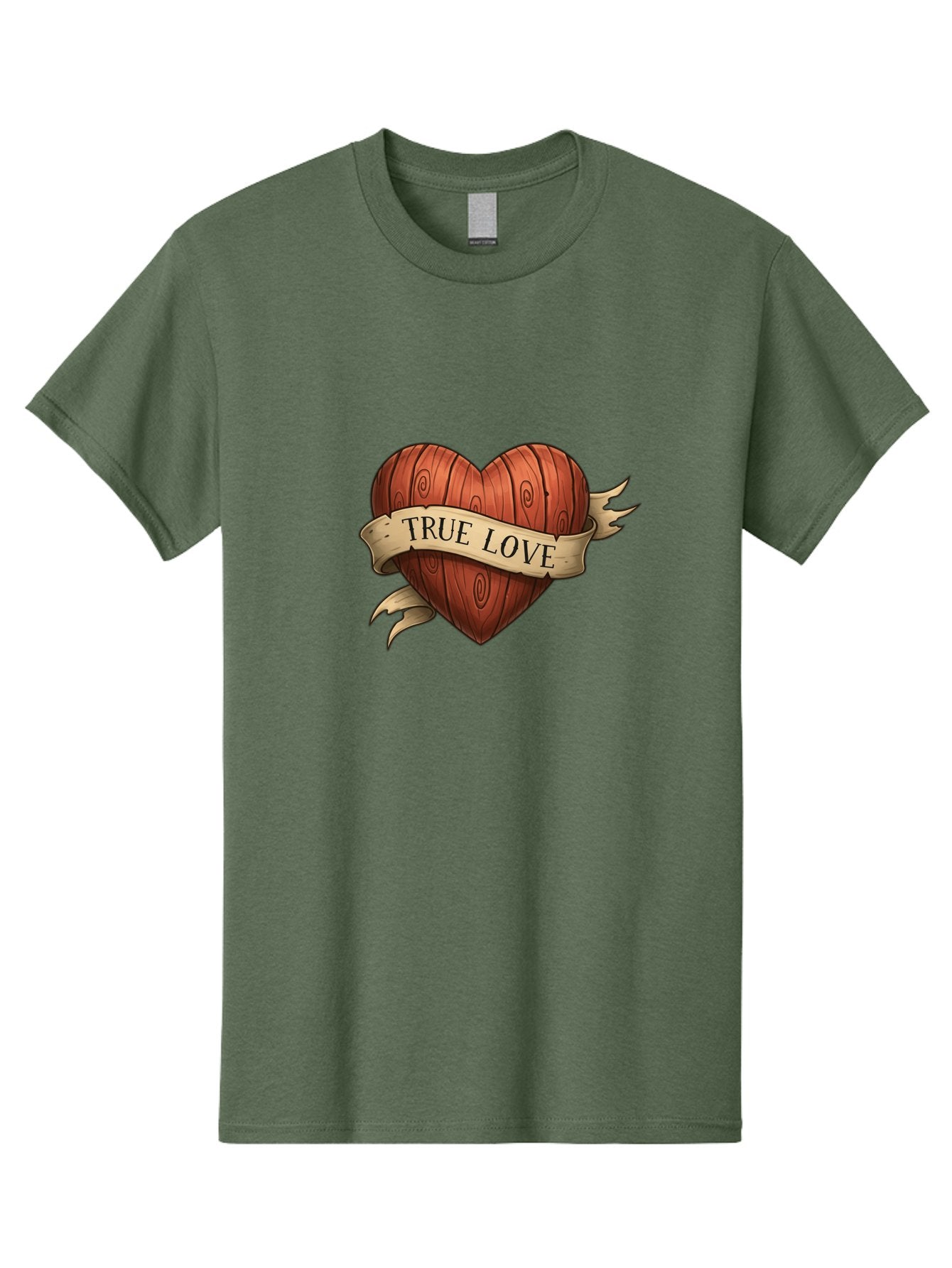 True-Love-6 Men'S Graphic Tee, 100% Cotton, Comfortable Casual Summer Wear, Machine Washable, Wooden Heart, Vintage Love, True Love, Tattoo Art, Classic Symbol, Traditional Design, Romantic Gesture, Wooden Texture, Heart Shape, Nostalgic Feel, Bae315 9
