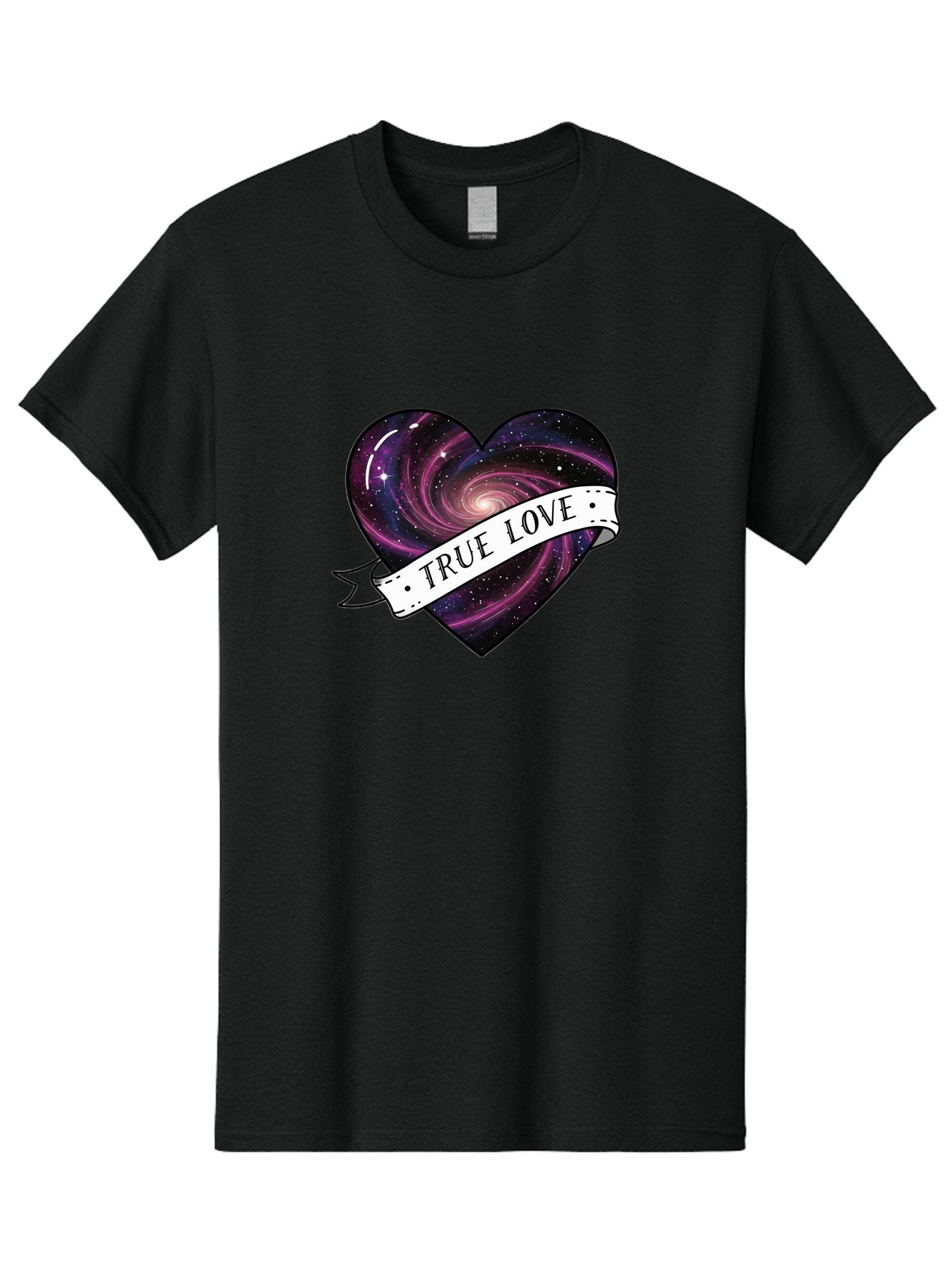True-Love-7 Men'S Graphic Tee, 100% Cotton, Comfortable Casual Summer Wear, Machine Washable, Galaxy Heart, Cosmic Love, Purple Galaxy, Heart Shape, Stars And Planets, Romantic Symbol, True Love, Space-Inspired Art, Celestial Design, Bae316 6