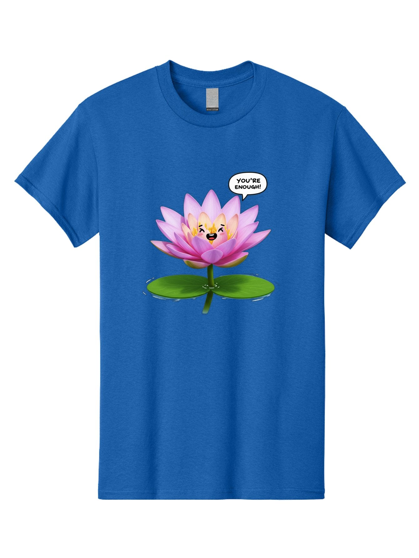 You-Re-Enough-Flower Men'S Graphic Tee, 100% Cotton, Comfortable Casual Summer Wear, Machine Washable, Lotus Flower, Inspirational Quote, Positive Affirmation, Self-Love, Motivational Message, You'Re Enough, Emotional Support, Mental Wellness Bae330 6