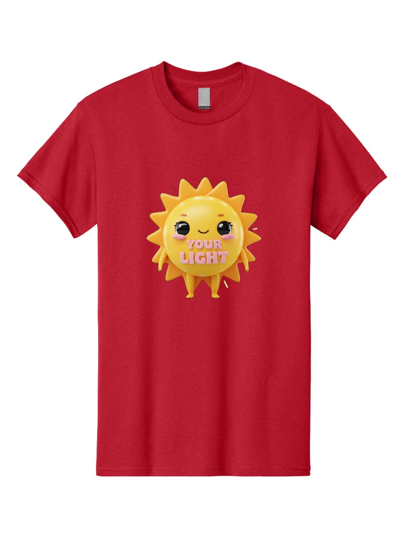 Your-Light Men'S Graphic Tee, 100% Cotton, Comfortable Casual Summer Wear, Machine Washable, Smiling Sun Character, Cute Cartoon Sun, Positive Vibes, Inspirational Quote, Sunshine Illustration, Happy Face, Yellow Sun, Inner Light Bae335 11
