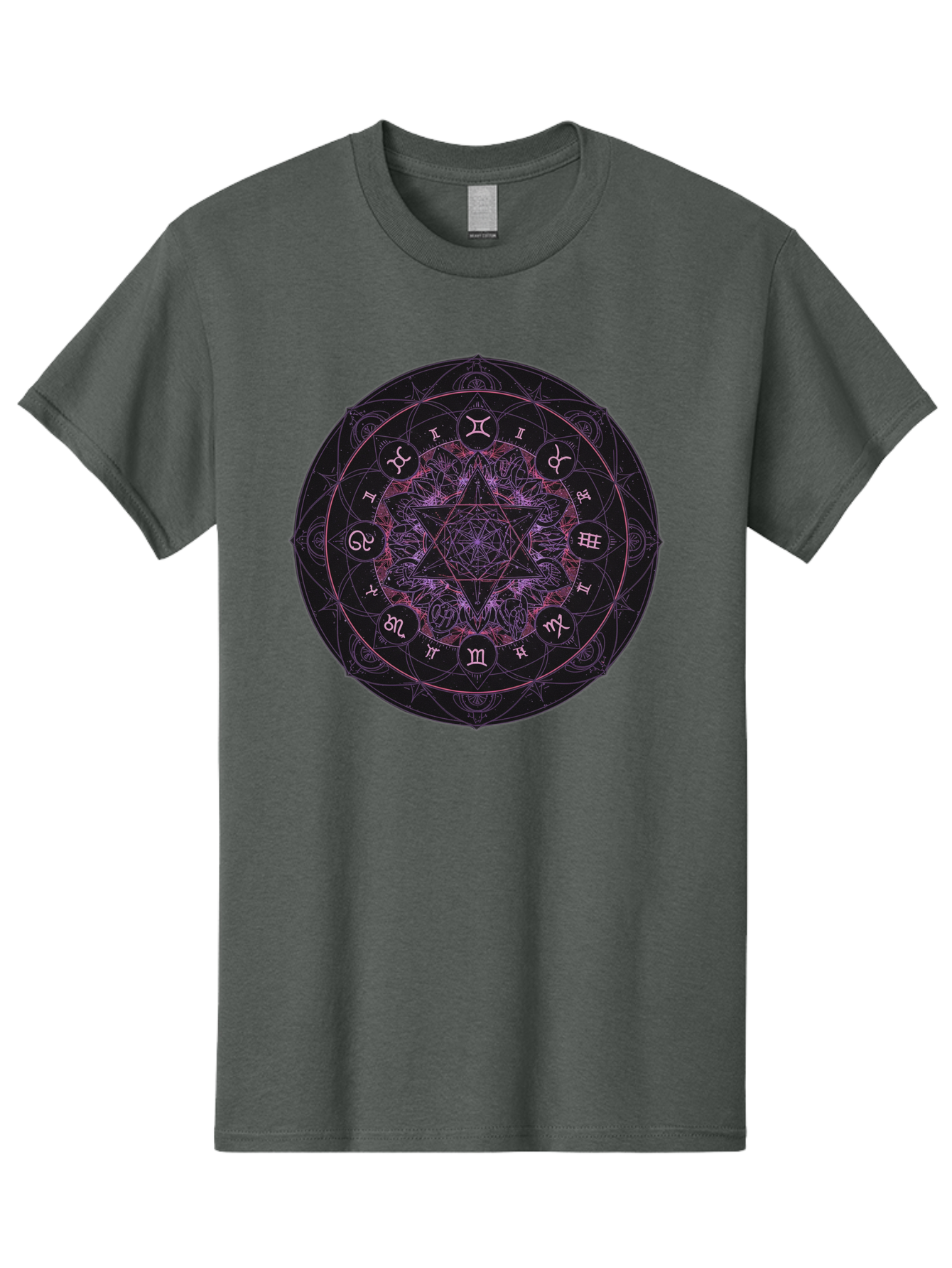 Zodiac-Mandala-1 Men'S Graphic Tee, 100% Cotton, Comfortable Casual Summer Wear, Machine Washable, Kabbalah Symbols, Zodiac Signs, Mystic Mandala, Sacred Geometry, Spiritual Art, Magical Symbols, Esoteric Wheel, Mystical Astrology Bae338 7
