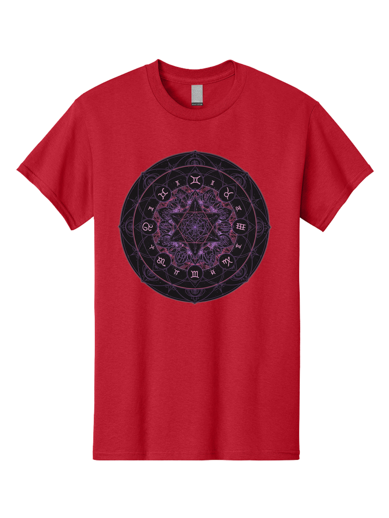 Zodiac-Mandala-1 Men'S Graphic Tee, 100% Cotton, Comfortable Casual Summer Wear, Machine Washable, Kabbalah Symbols, Zodiac Signs, Mystic Mandala, Sacred Geometry, Spiritual Art, Magical Symbols, Esoteric Wheel, Mystical Astrology Bae338 9