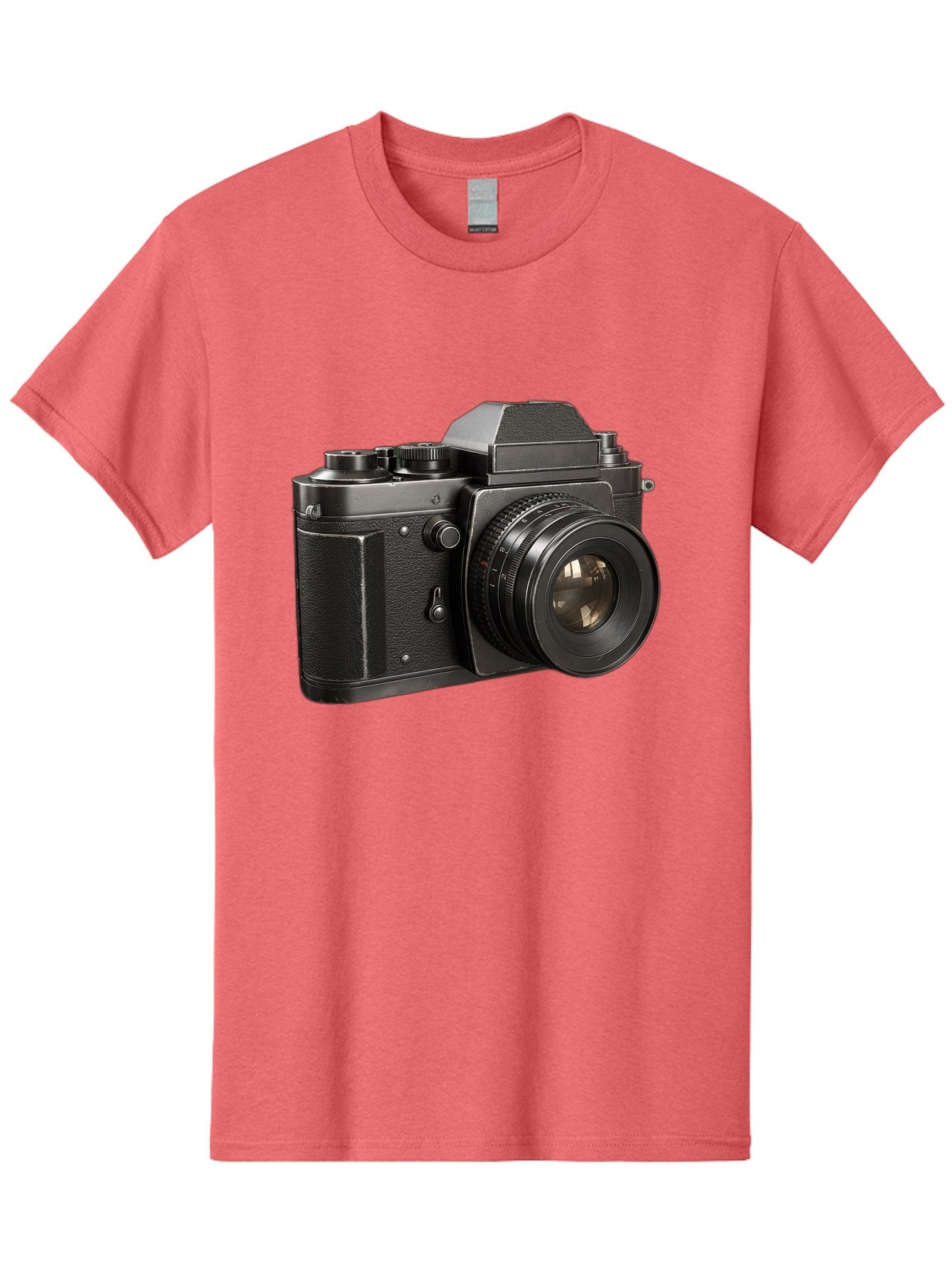 35Mm-Film-Camera Men'S Graphic Tee, 100% Cotton, Comfortable Casual Summer Wear, Machine Washable, Vintage Camera, Retro Photography, Classic Camera Design, Black Camera Body, Camera Lens, Photography Equipment, Analog Camera, Film Camera, Bae346 3