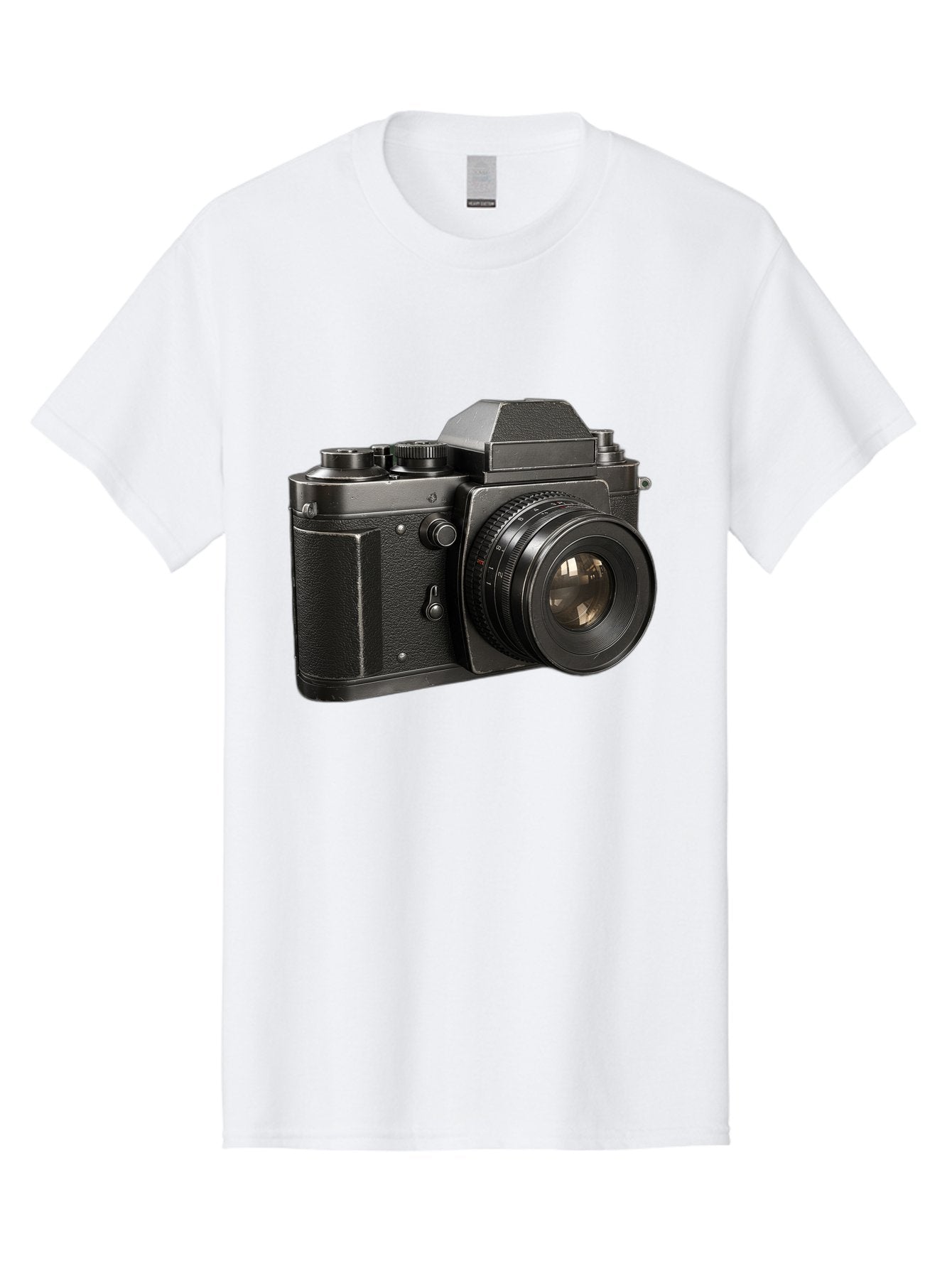 35Mm-Film-Camera Men'S Graphic Tee, 100% Cotton, Comfortable Casual Summer Wear, Machine Washable, Vintage Camera, Retro Photography, Classic Camera Design, Black Camera Body, Camera Lens, Photography Equipment, Analog Camera, Film Camera, Bae346
