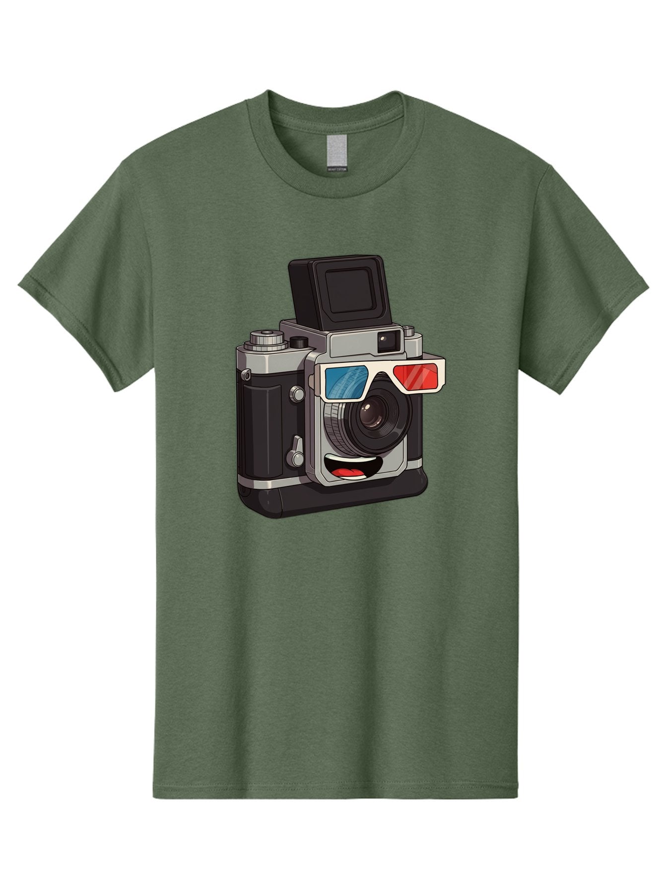 3D-Camera Men'S Graphic Tee, 100% Cotton, Comfortable Casual Summer Wear, Machine Washable, Vintage Camera, 3D Glasses, Retro Style, Cartoon Character, Photography Equipment, Nostalgic Feel, Funky Accessories, Camera Lens Bae347 13