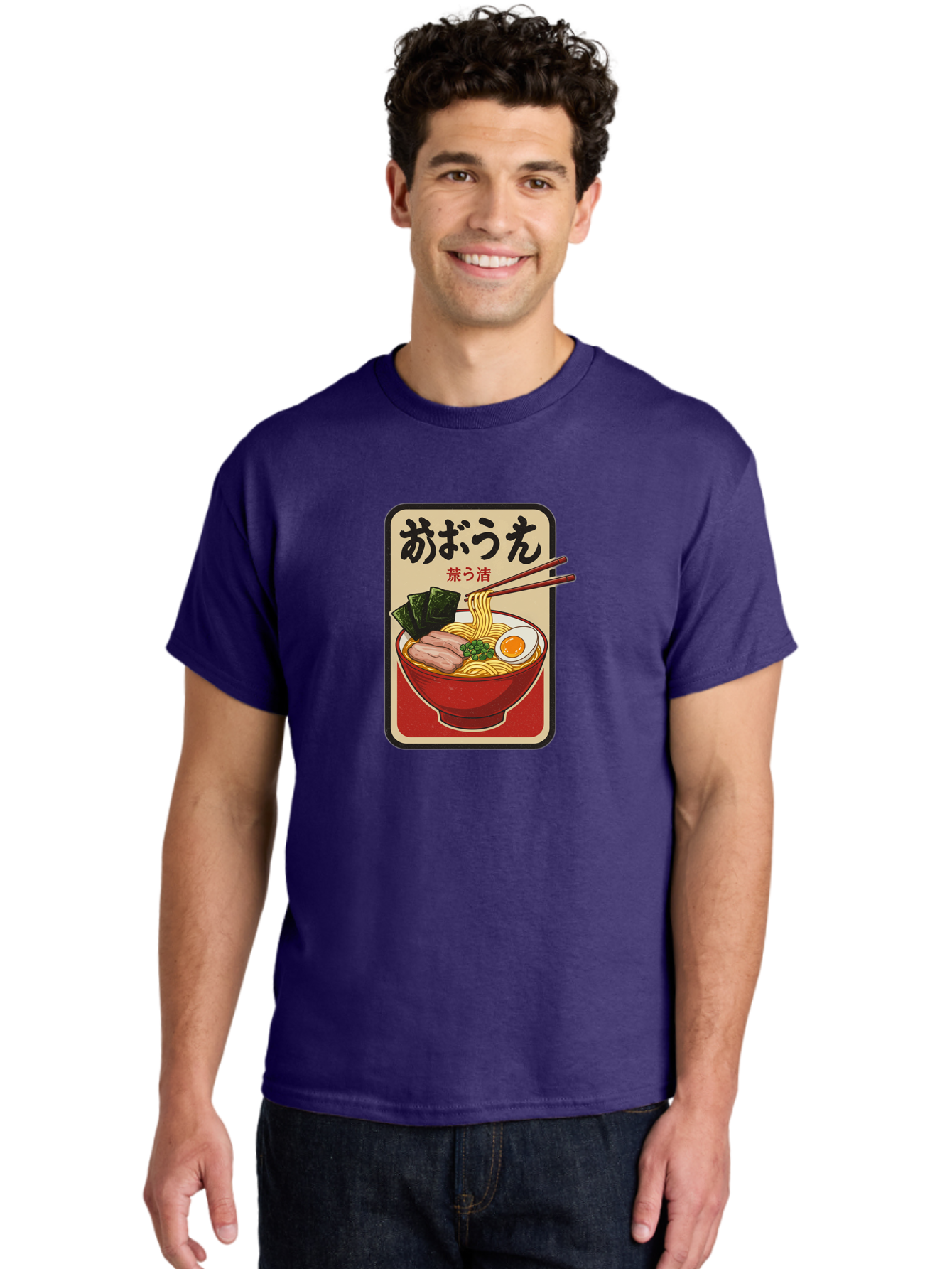 Abura-Soba Men'S Graphic Tee, 100% Cotton, Comfortable Casual Summer Wear, Machine Washable, Abura Soba, Japanese Noodle Dish, Dry Ramen, Boiled Egg, Seaweed, Pork Slices, Chopsticks, Asian Cuisine, Noodle Bowl Bae348 17