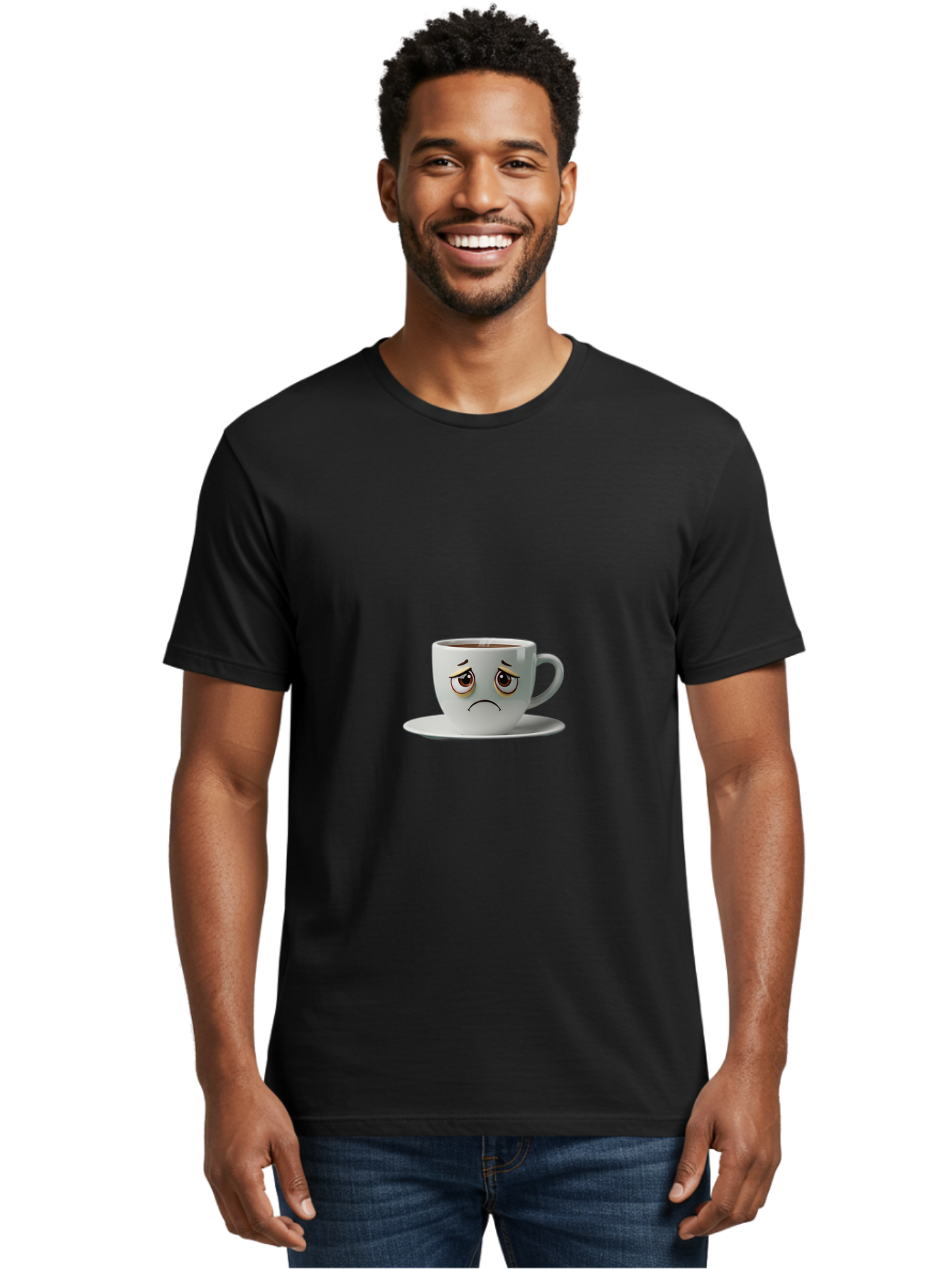 Angry-Coffee-Cup-1 Men'S Graphic Tee, 100% Cotton, Comfortable Casual Summer Wear, Machine Washable, Angry Face On Coffee Cup, Frowning Coffee Mug, Upset Coffee, Displeased Facial Expression, Sad Coffee Cup, Grumpy Coffee Bae350 26