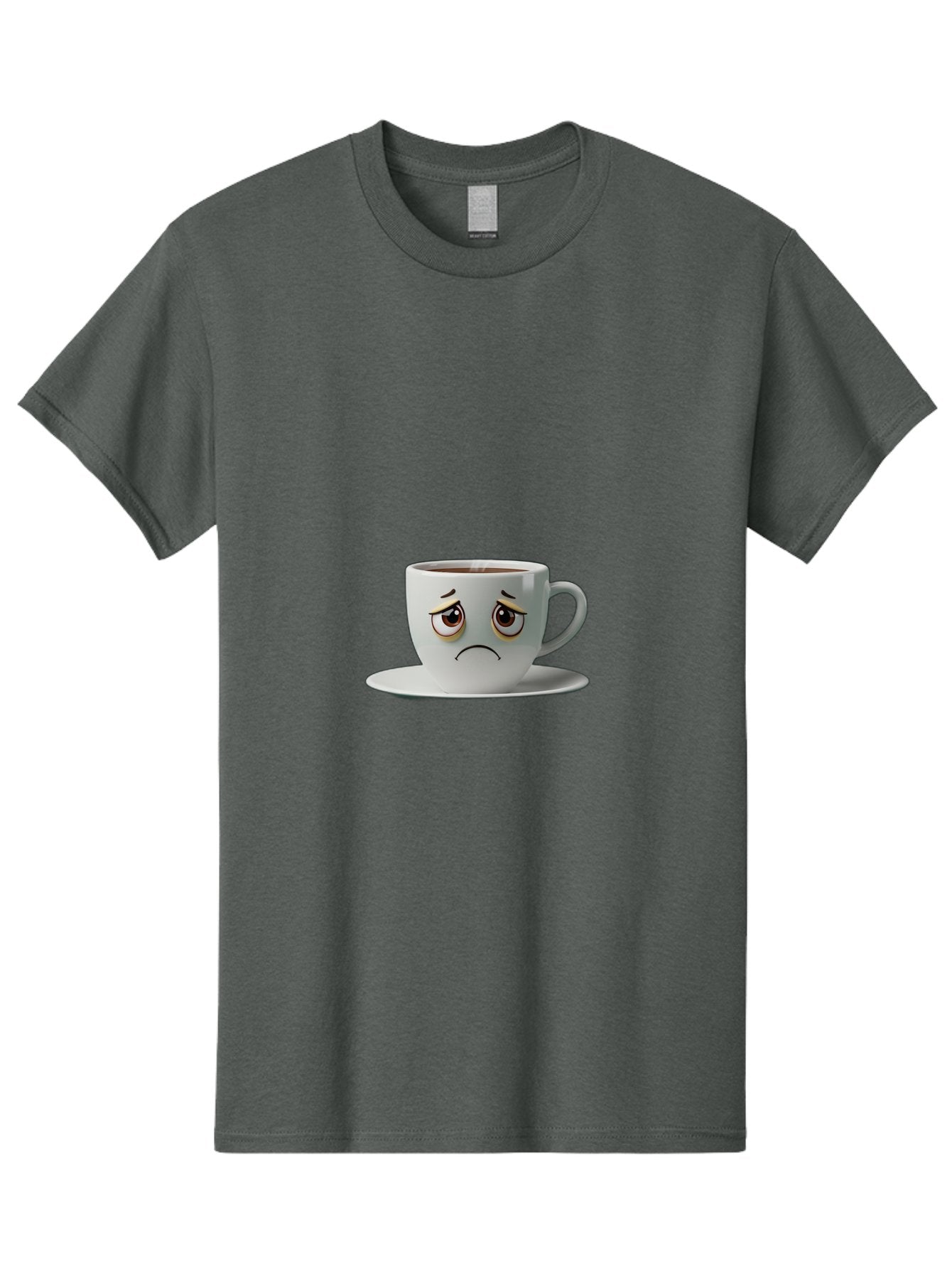 Angry-Coffee-Cup-1 Men'S Graphic Tee, 100% Cotton, Comfortable Casual Summer Wear, Machine Washable, Angry Face On Coffee Cup, Frowning Coffee Mug, Upset Coffee, Displeased Facial Expression, Sad Coffee Cup, Grumpy Coffee Bae350 4
