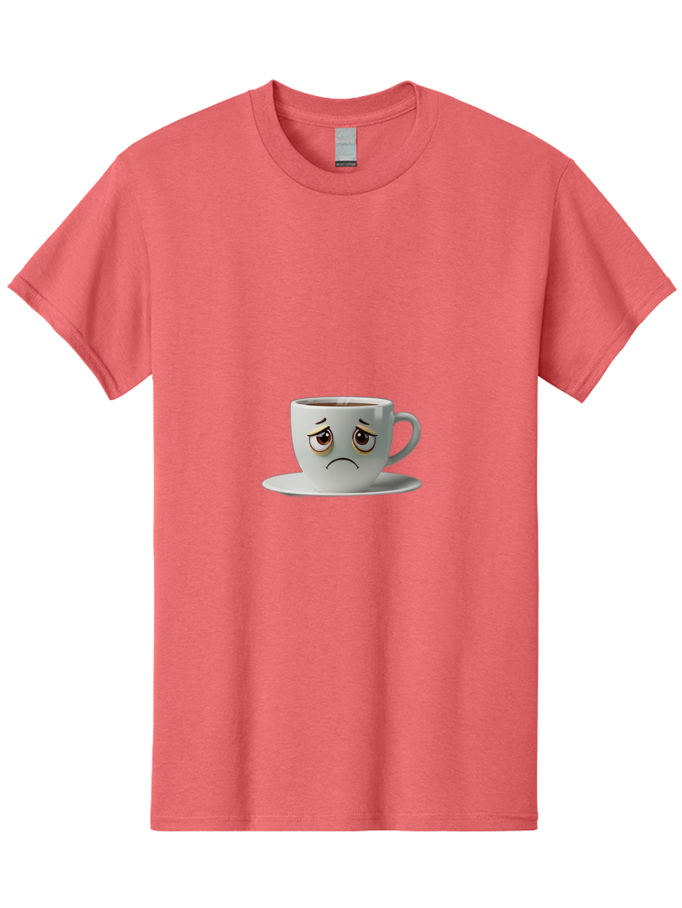Angry-Coffee-Cup-1 Men'S Graphic Tee, 100% Cotton, Comfortable Casual Summer Wear, Machine Washable, Angry Face On Coffee Cup, Frowning Coffee Mug, Upset Coffee, Displeased Facial Expression, Sad Coffee Cup, Grumpy Coffee Bae350 5