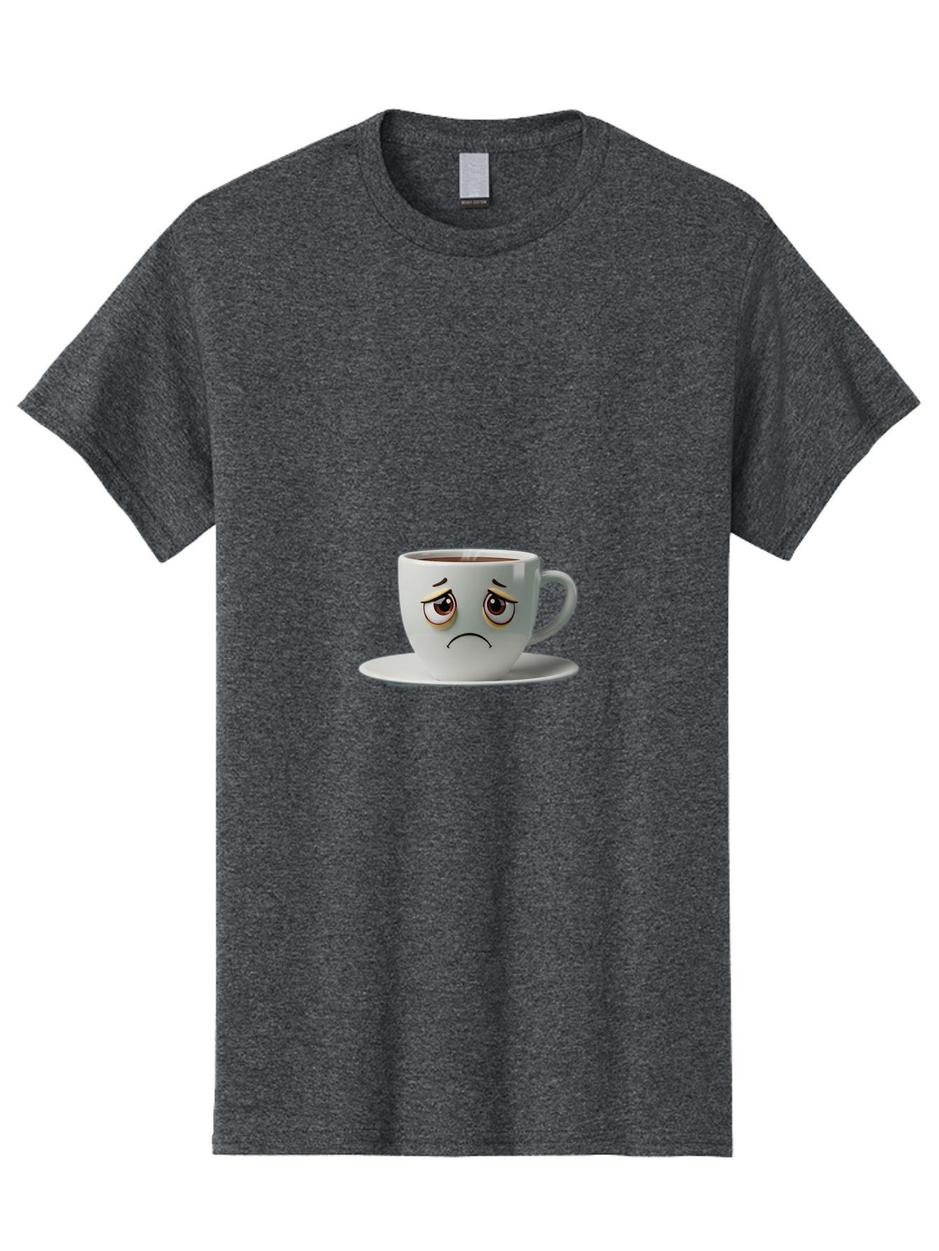 Angry-Coffee-Cup-1 Men'S Graphic Tee, 100% Cotton, Comfortable Casual Summer Wear, Machine Washable, Angry Face On Coffee Cup, Frowning Coffee Mug, Upset Coffee, Displeased Facial Expression, Sad Coffee Cup, Grumpy Coffee Bae350 4