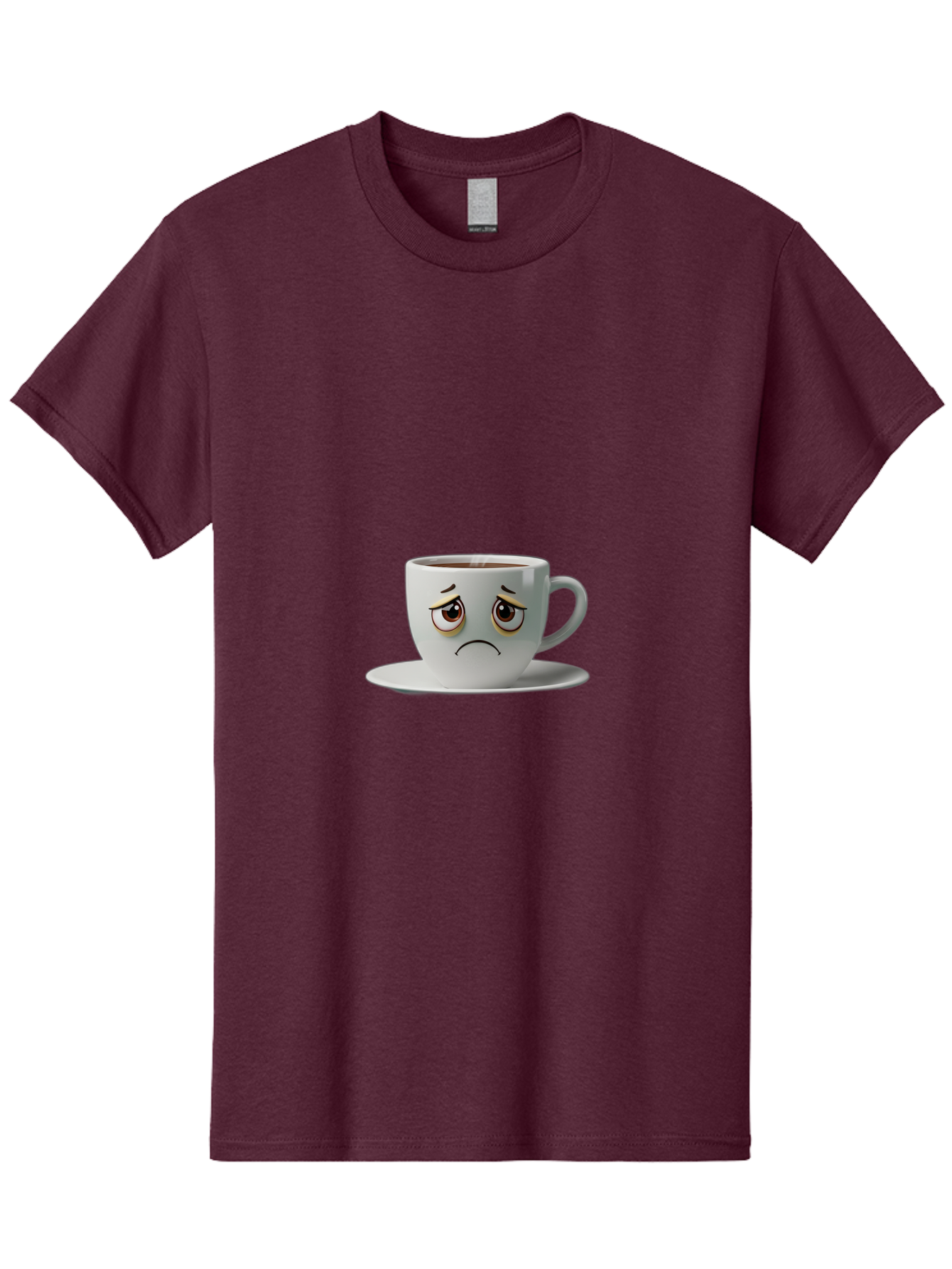 Angry-Coffee-Cup-1 Men'S Graphic Tee, 100% Cotton, Comfortable Casual Summer Wear, Machine Washable, Angry Face On Coffee Cup, Frowning Coffee Mug, Upset Coffee, Displeased Facial Expression, Sad Coffee Cup, Grumpy Coffee Bae350 6
