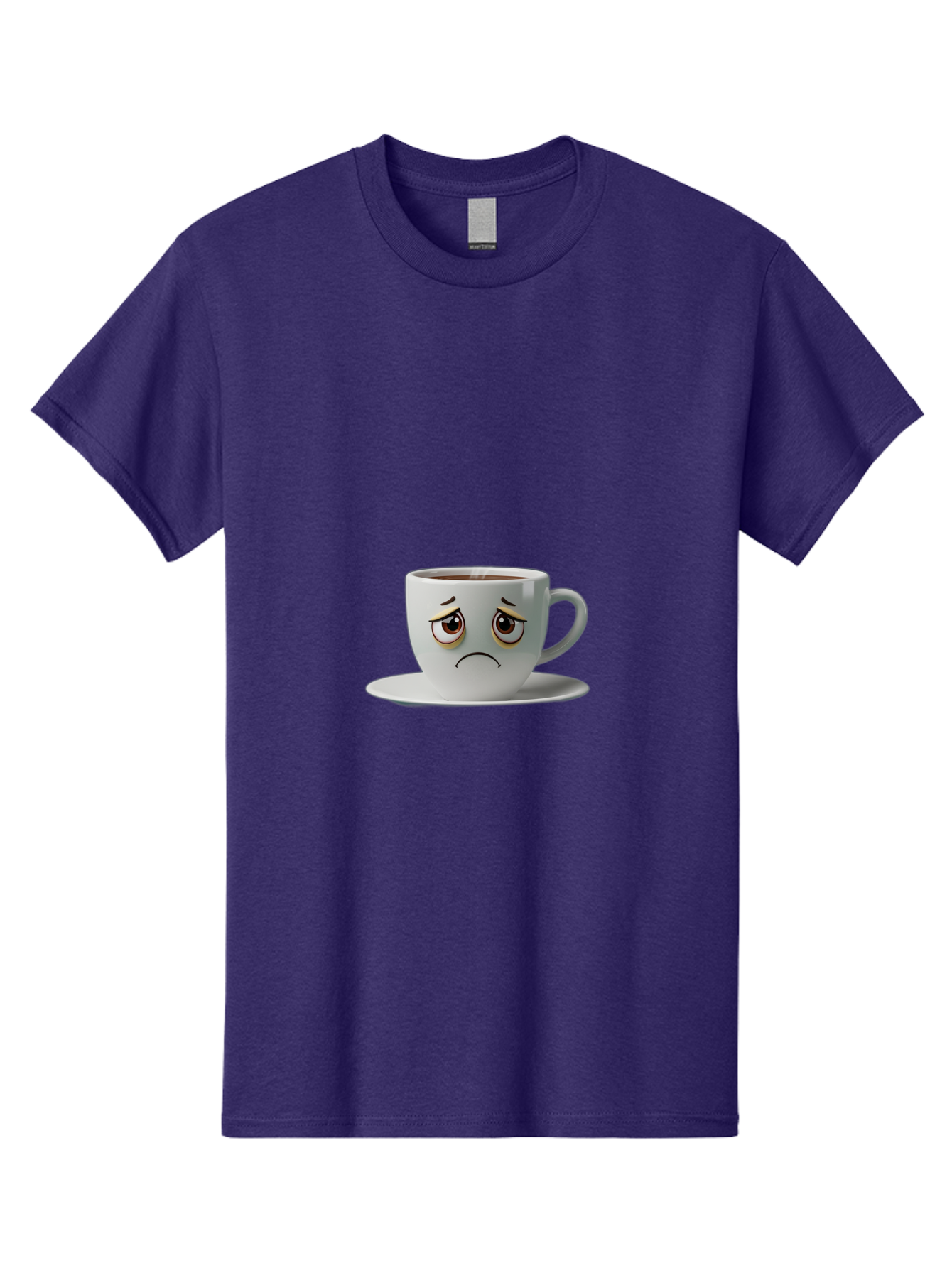 Angry-Coffee-Cup-1 Men'S Graphic Tee, 100% Cotton, Comfortable Casual Summer Wear, Machine Washable, Angry Face On Coffee Cup, Frowning Coffee Mug, Upset Coffee, Displeased Facial Expression, Sad Coffee Cup, Grumpy Coffee Bae350 7