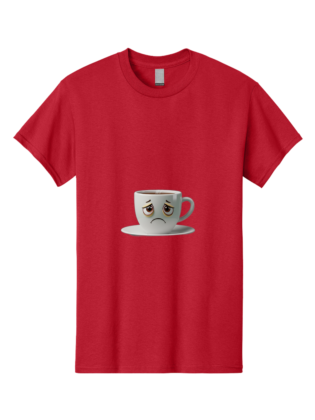 Angry-Coffee-Cup-1 Men'S Graphic Tee, 100% Cotton, Comfortable Casual Summer Wear, Machine Washable, Angry Face On Coffee Cup, Frowning Coffee Mug, Upset Coffee, Displeased Facial Expression, Sad Coffee Cup, Grumpy Coffee Bae350 14