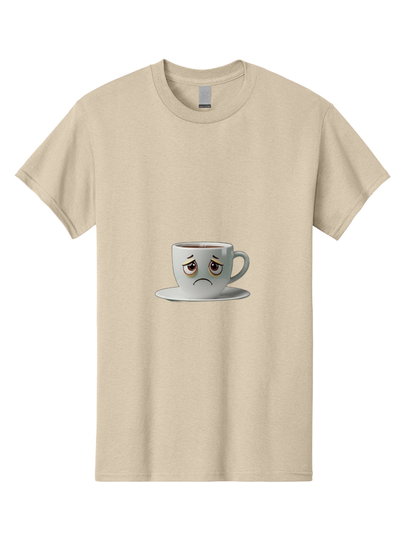 Angry-Coffee-Cup-1 Men'S Graphic Tee, 100% Cotton, Comfortable Casual Summer Wear, Machine Washable, Angry Face On Coffee Cup, Frowning Coffee Mug, Upset Coffee, Displeased Facial Expression, Sad Coffee Cup, Grumpy Coffee Bae350 7