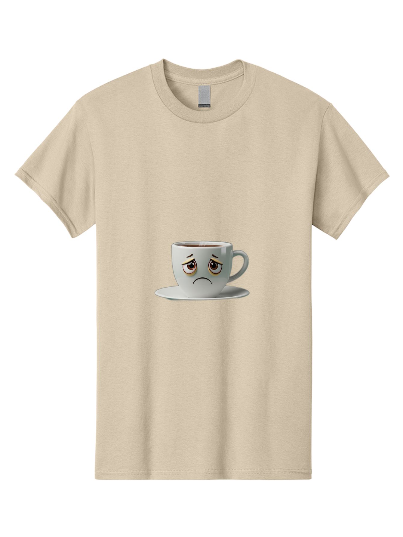 Angry-Coffee-Cup-1 Men'S Graphic Tee, 100% Cotton, Comfortable Casual Summer Wear, Machine Washable, Angry Face On Coffee Cup, Frowning Coffee Mug, Upset Coffee, Displeased Facial Expression, Sad Coffee Cup, Grumpy Coffee Bae350 13