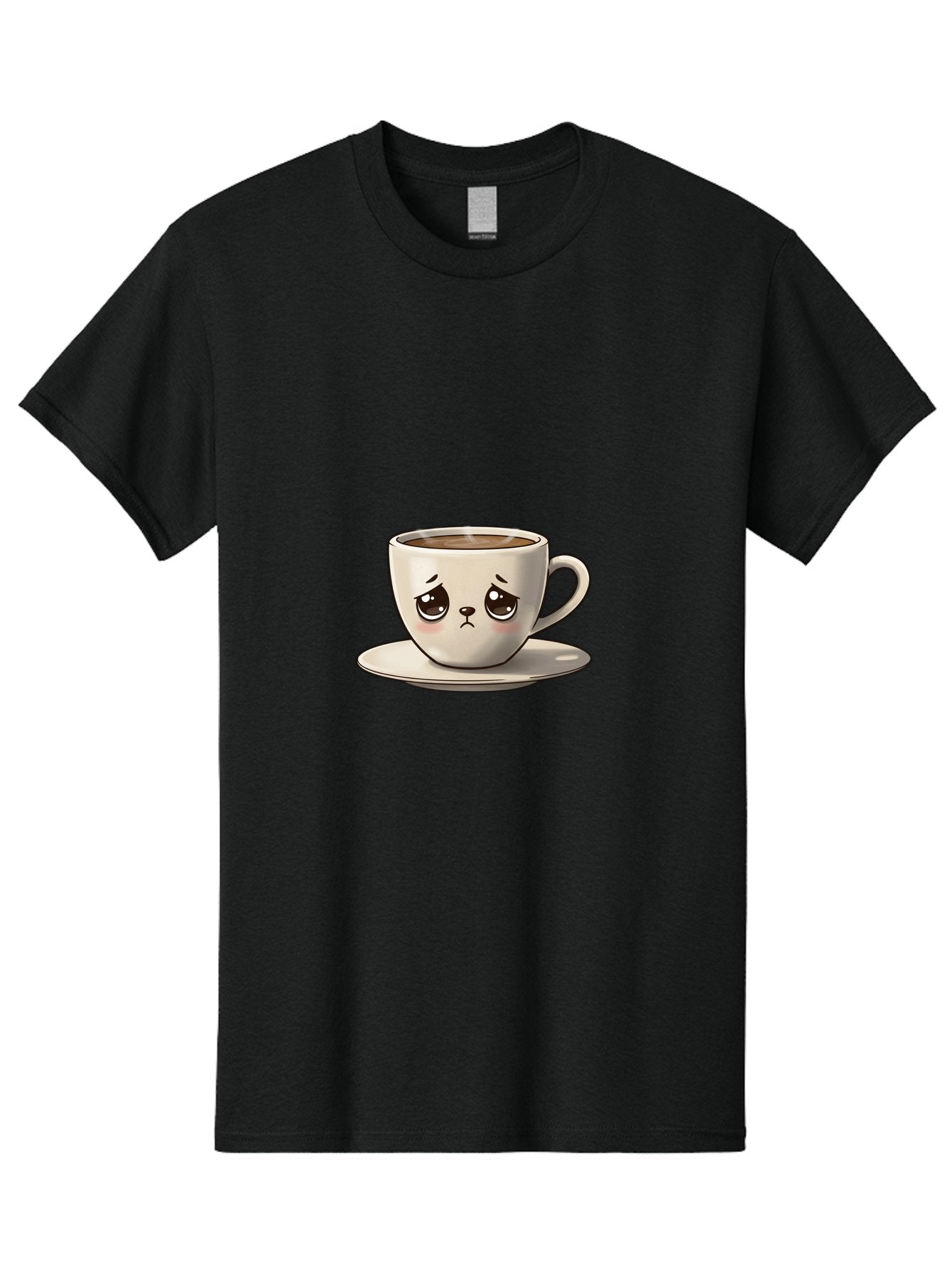 Angry-Coffee-Cup Men'S Graphic Tee, 100% Cotton, Comfortable Casual Summer Wear, Machine Washable, Angry Coffee Cup, Cartoon Character, Coffee Break, Morning Routine, Cafe Culture, Beverage, Caffeine, Humor, Kawaii Bae353