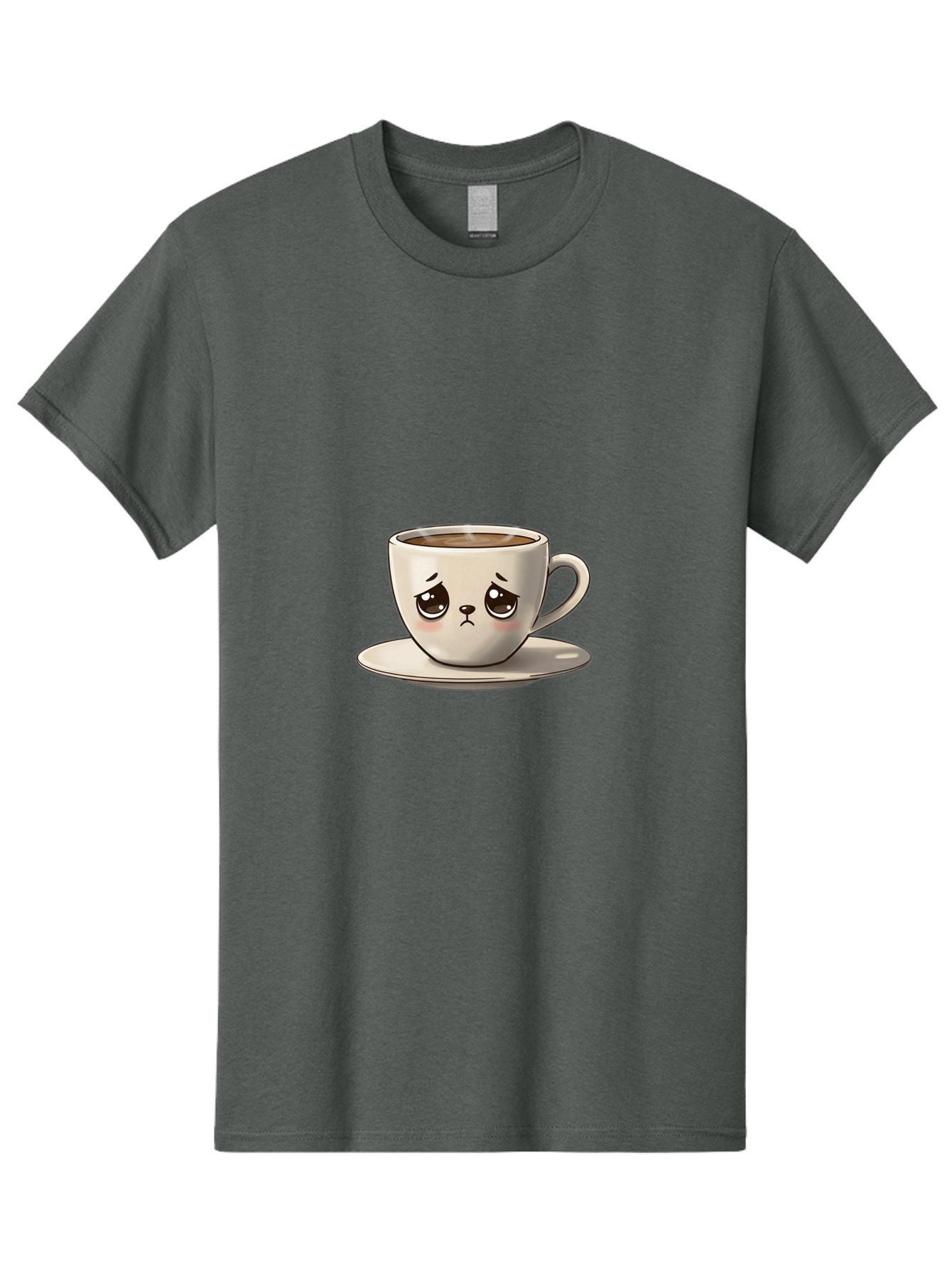 Angry-Coffee-Cup Men'S Graphic Tee, 100% Cotton, Comfortable Casual Summer Wear, Machine Washable, Angry Coffee Cup, Cartoon Character, Coffee Break, Morning Routine, Cafe Culture, Beverage, Caffeine, Humor, Kawaii Bae353 8