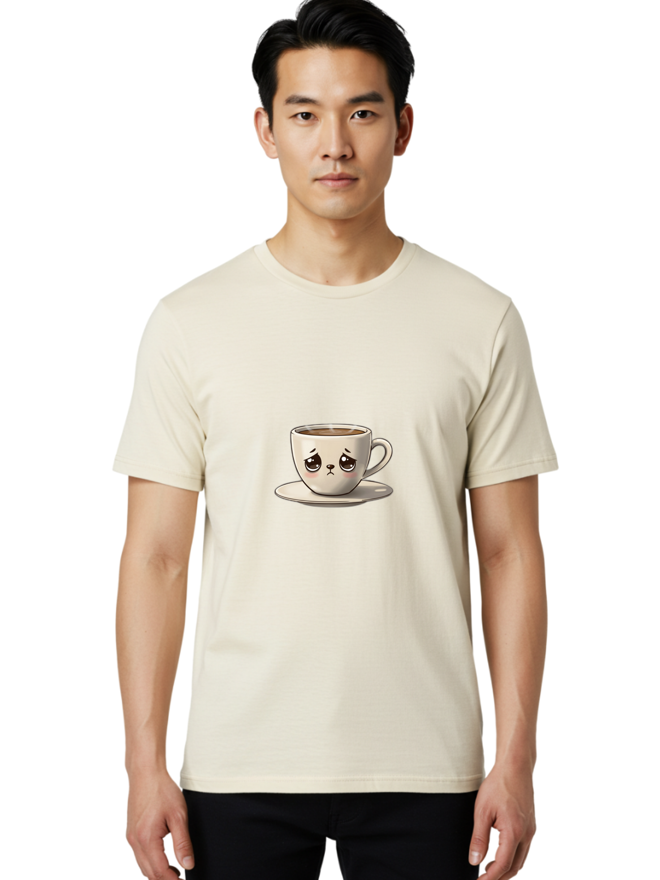 Angry-Coffee-Cup Men'S Graphic Tee, 100% Cotton, Comfortable Casual Summer Wear, Machine Washable, Angry Coffee Cup, Cartoon Character, Coffee Break, Morning Routine, Cafe Culture, Beverage, Caffeine, Humor, Kawaii Bae353 20