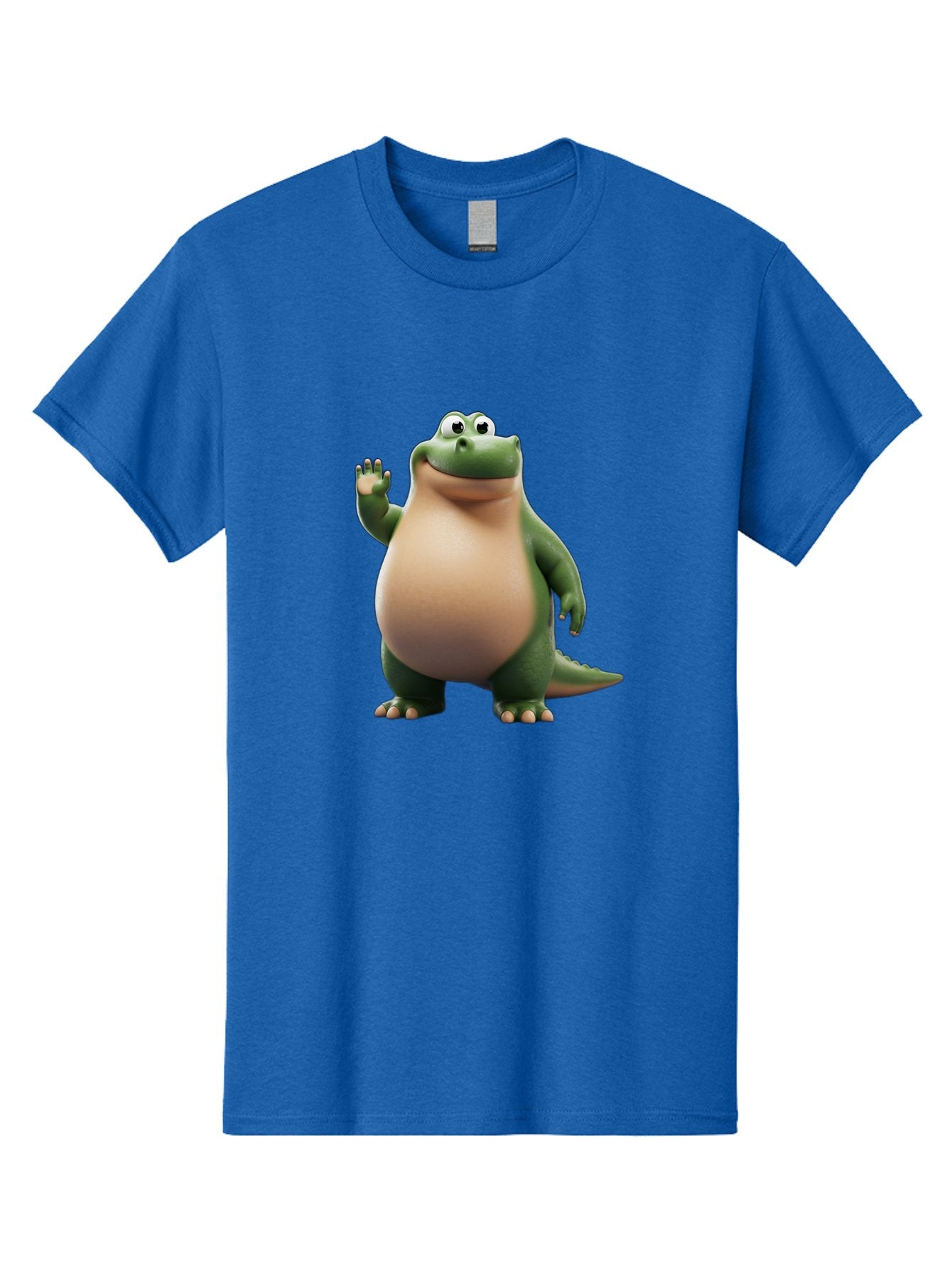 Arlo-2 Men'S Graphic Tee, 100% Cotton, Comfortable Casual Summer Wear, Machine Washable, Cartoon Dinosaur, Green And Tan Colors, Smiling Face, Waving Hand, Friendly Demeanor, Prehistoric Creature, Animated Character, Funny Pose Bae355 15