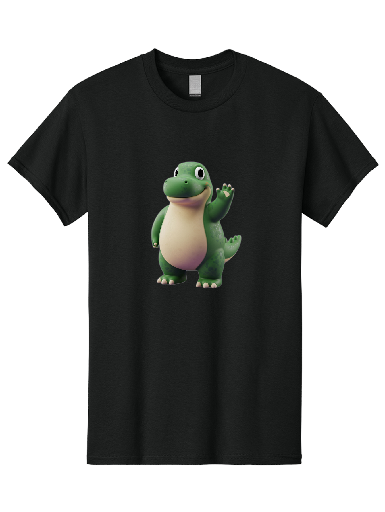 Arlo Men'S Graphic Tee, 100% Cotton, Comfortable Casual Summer Wear, Machine Washable, Cartoon Alligator, Friendly Alligator, Green Alligator, Waving Alligator, Cute Reptile, Animated Character, Smiling Creature, Children'S Character, Bae356 8