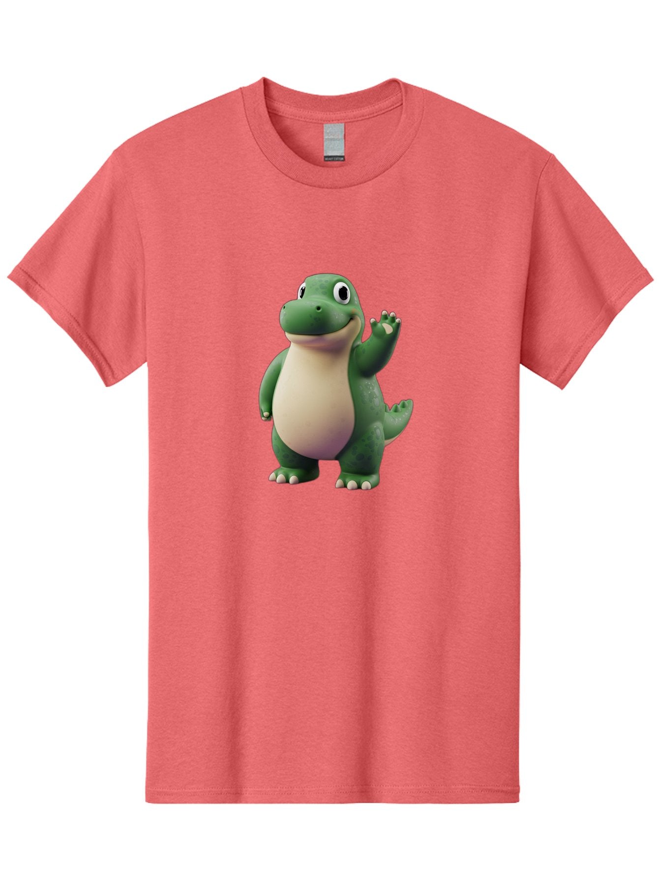 Arlo Men'S Graphic Tee, 100% Cotton, Comfortable Casual Summer Wear, Machine Washable, Cartoon Alligator, Friendly Alligator, Green Alligator, Waving Alligator, Cute Reptile, Animated Character, Smiling Creature, Children'S Character, Bae356 10