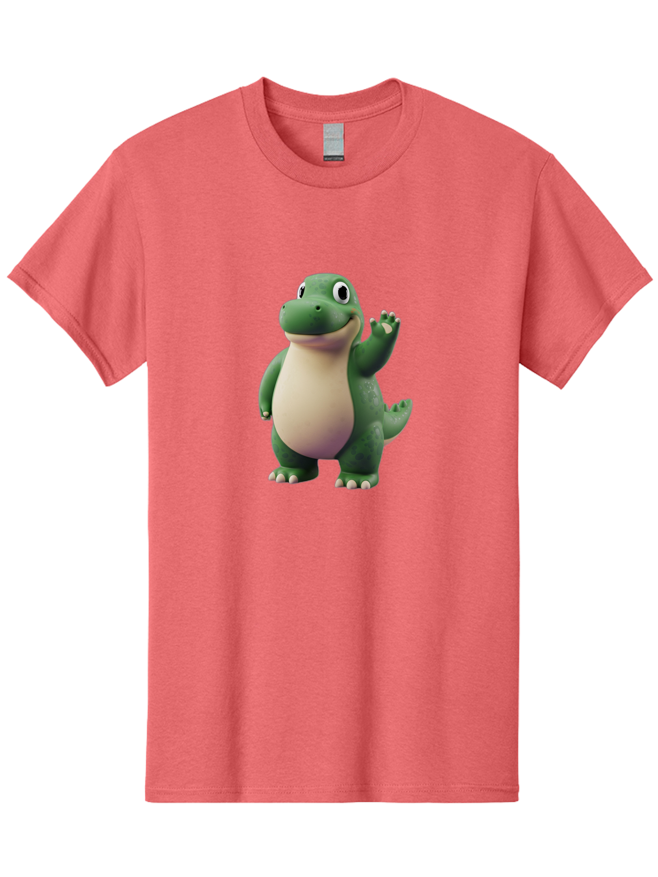 Arlo Men'S Graphic Tee, 100% Cotton, Comfortable Casual Summer Wear, Machine Washable, Cartoon Alligator, Friendly Alligator, Green Alligator, Waving Alligator, Cute Reptile, Animated Character, Smiling Creature, Children'S Character, Bae356 14