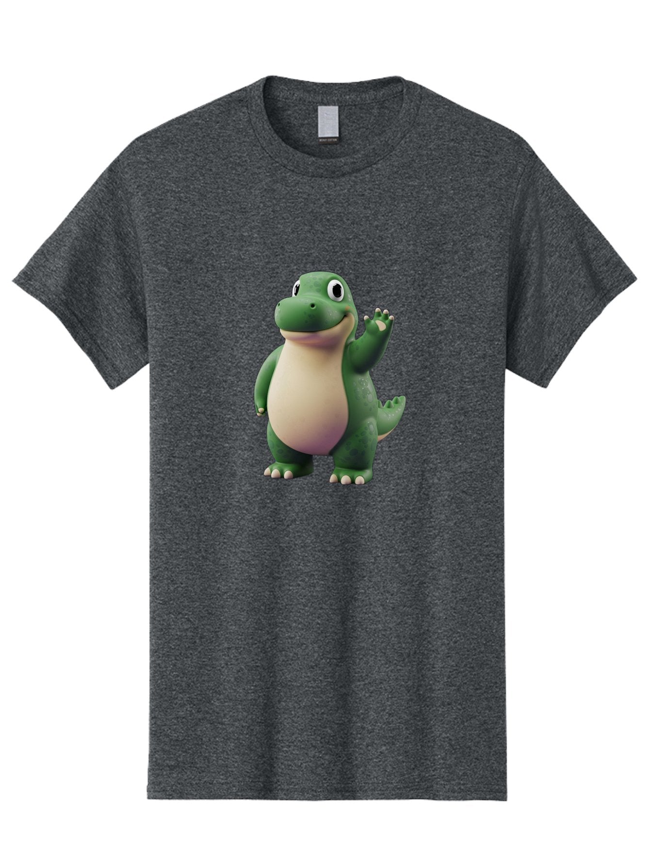 Arlo Men'S Graphic Tee, 100% Cotton, Comfortable Casual Summer Wear, Machine Washable, Cartoon Alligator, Friendly Alligator, Green Alligator, Waving Alligator, Cute Reptile, Animated Character, Smiling Creature, Children'S Character, Bae356 13