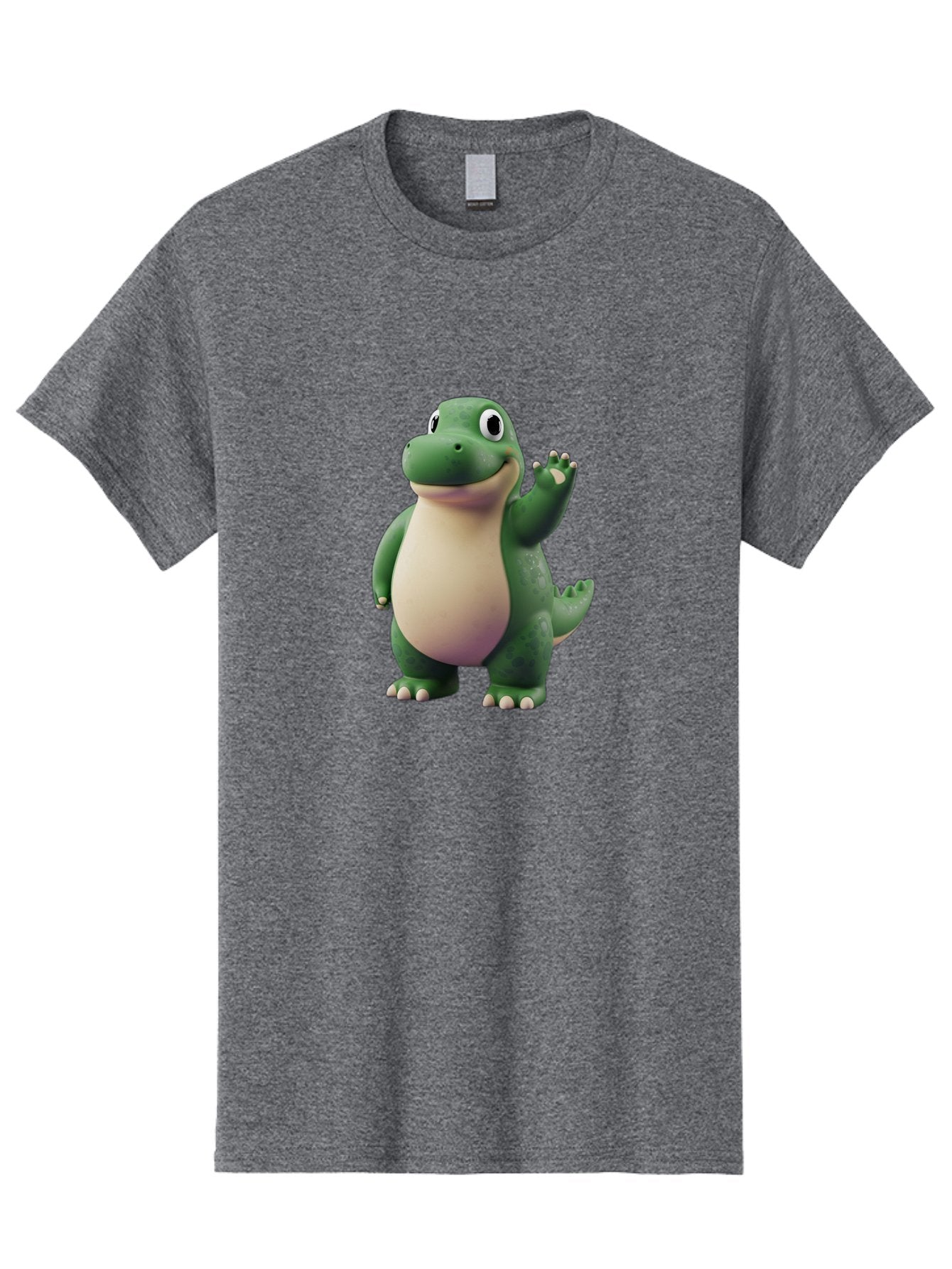 Arlo Men'S Graphic Tee, 100% Cotton, Comfortable Casual Summer Wear, Machine Washable, Cartoon Alligator, Friendly Alligator, Green Alligator, Waving Alligator, Cute Reptile, Animated Character, Smiling Creature, Children'S Character, Bae356 11