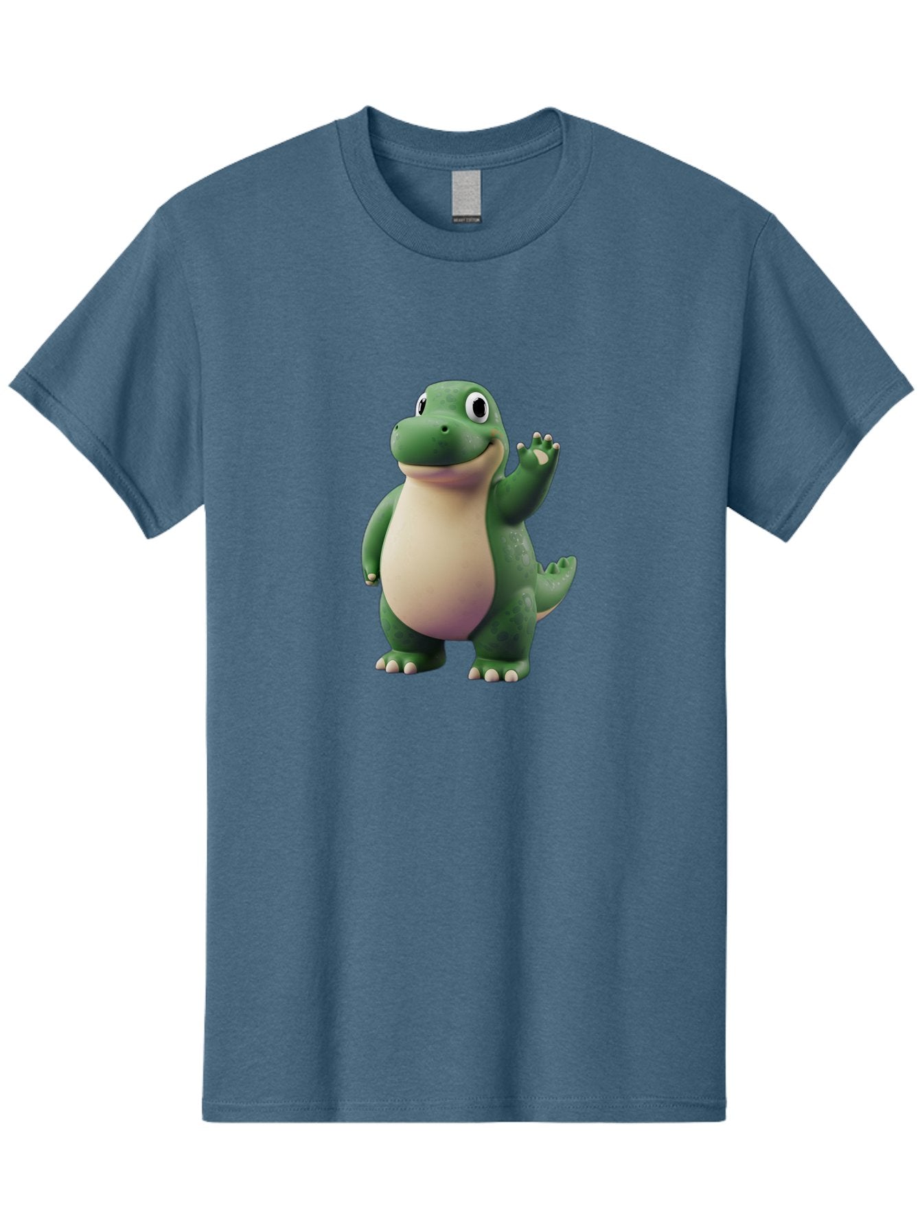 Arlo Men'S Graphic Tee, 100% Cotton, Comfortable Casual Summer Wear, Machine Washable, Cartoon Alligator, Friendly Alligator, Green Alligator, Waving Alligator, Cute Reptile, Animated Character, Smiling Creature, Children'S Character, Bae356 6