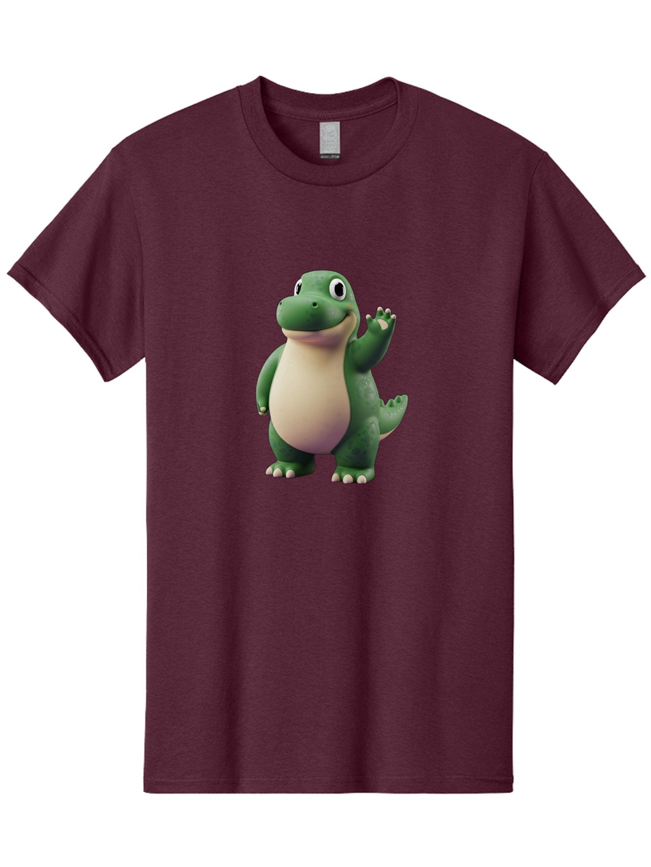 Arlo Men'S Graphic Tee, 100% Cotton, Comfortable Casual Summer Wear, Machine Washable, Cartoon Alligator, Friendly Alligator, Green Alligator, Waving Alligator, Cute Reptile, Animated Character, Smiling Creature, Children'S Character, Bae356 8