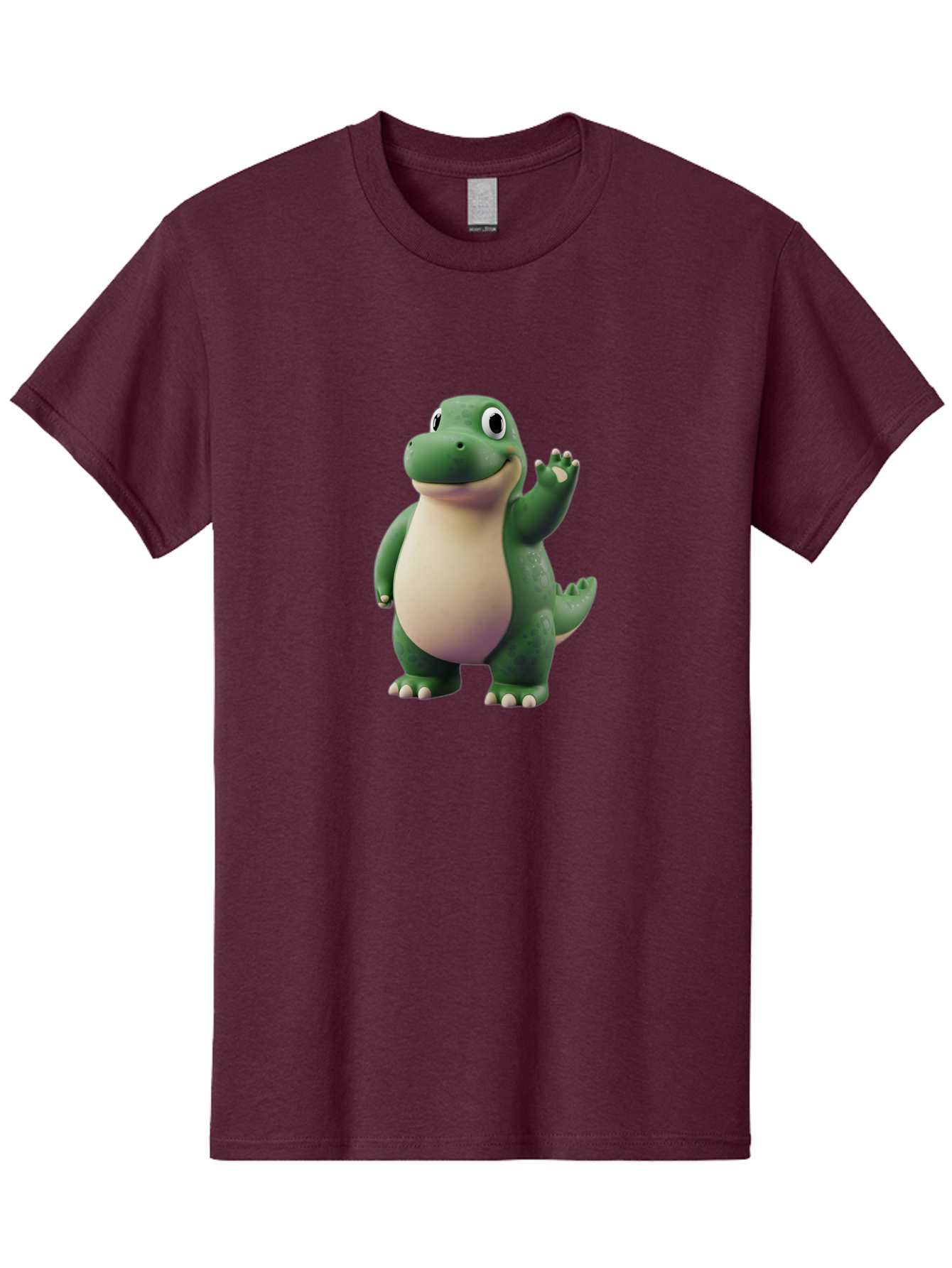Arlo Men'S Graphic Tee, 100% Cotton, Comfortable Casual Summer Wear, Machine Washable, Cartoon Alligator, Friendly Alligator, Green Alligator, Waving Alligator, Cute Reptile, Animated Character, Smiling Creature, Children'S Character, Bae356 6