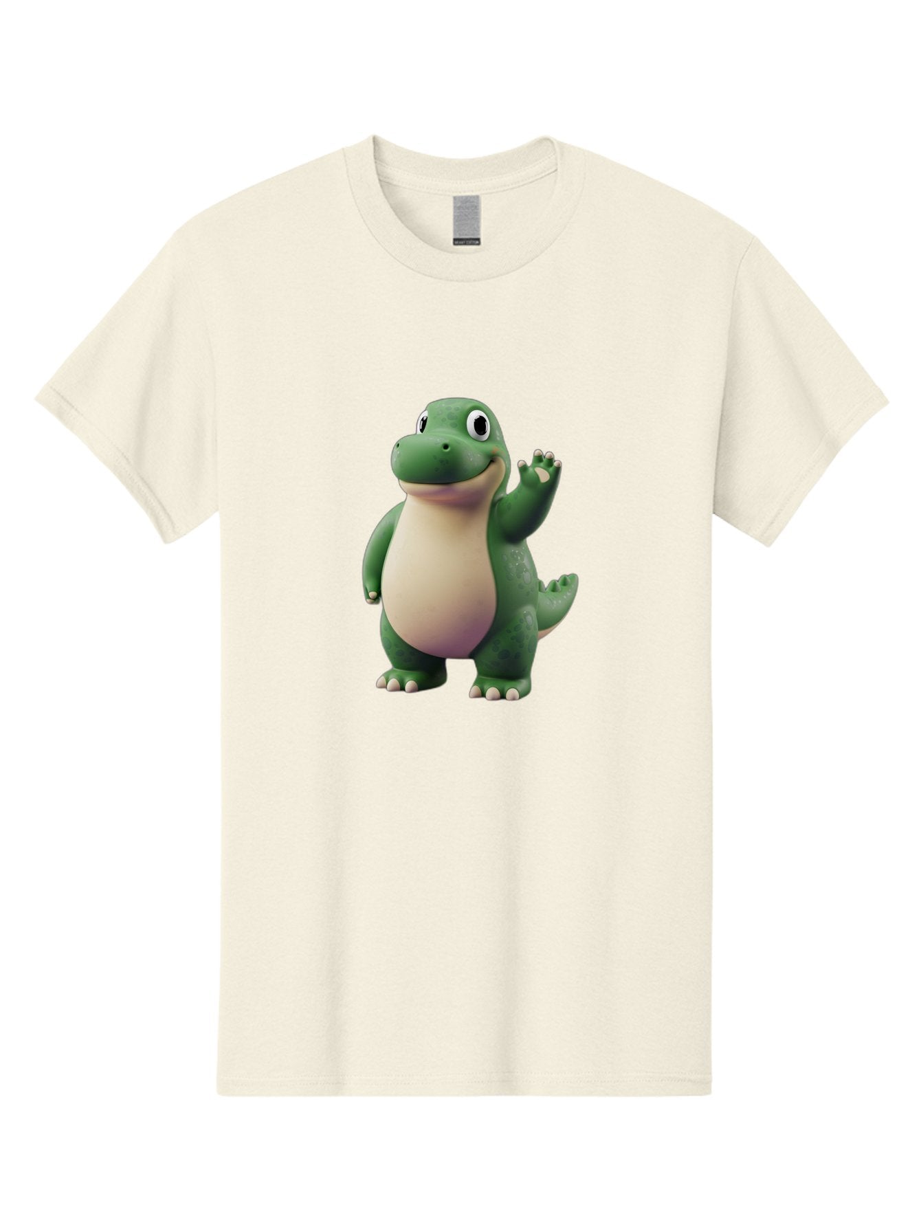 Arlo Men'S Graphic Tee, 100% Cotton, Comfortable Casual Summer Wear, Machine Washable, Cartoon Alligator, Friendly Alligator, Green Alligator, Waving Alligator, Cute Reptile, Animated Character, Smiling Creature, Children'S Character, Bae356 12