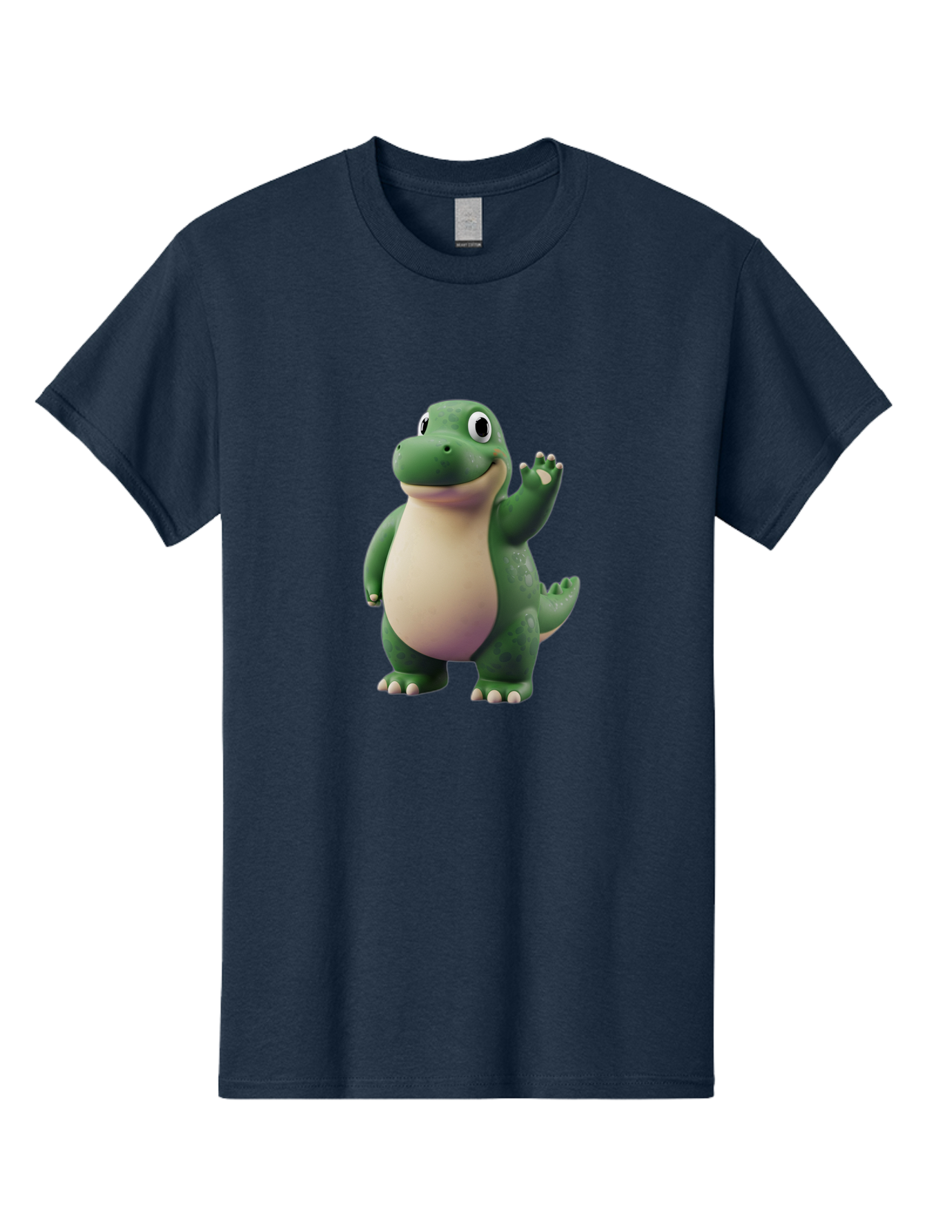 Arlo Men'S Graphic Tee, 100% Cotton, Comfortable Casual Summer Wear, Machine Washable, Cartoon Alligator, Friendly Alligator, Green Alligator, Waving Alligator, Cute Reptile, Animated Character, Smiling Creature, Children'S Character, Bae356 12