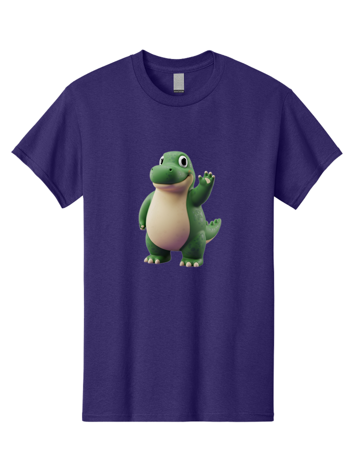 Arlo Men'S Graphic Tee, 100% Cotton, Comfortable Casual Summer Wear, Machine Washable, Cartoon Alligator, Friendly Alligator, Green Alligator, Waving Alligator, Cute Reptile, Animated Character, Smiling Creature, Children'S Character, Bae356 11