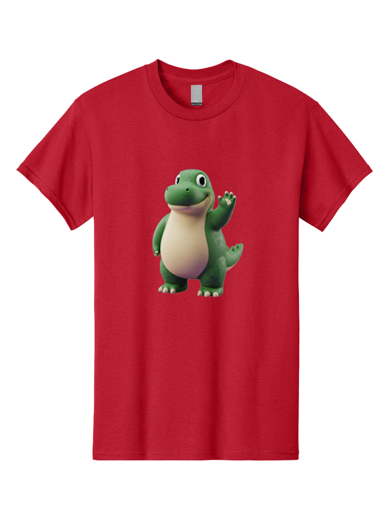 Arlo Men'S Graphic Tee, 100% Cotton, Comfortable Casual Summer Wear, Machine Washable, Cartoon Alligator, Friendly Alligator, Green Alligator, Waving Alligator, Cute Reptile, Animated Character, Smiling Creature, Children'S Character, Bae356 13