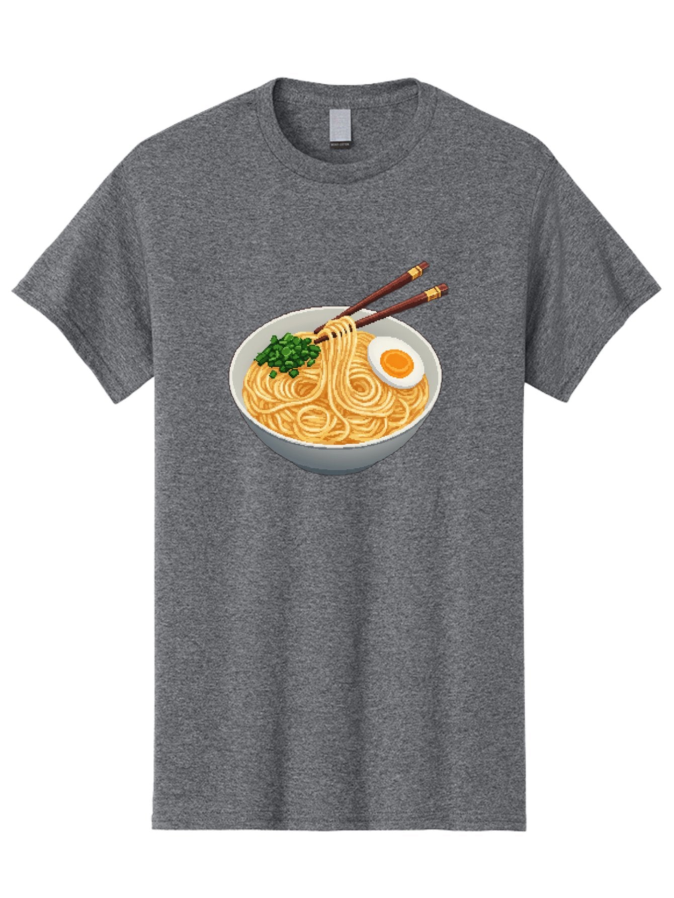 Bowl-Of-Ramen-1 Men'S Graphic Tee, 100% Cotton, Comfortable Casual Summer Wear, Machine Washable, Steaming Bowl Of Ramen, Noodles, Boiled Egg, Green Onions, Chopsticks, Japanese Cuisine, Comfort Food, Savory Dish, Noodle Soup Bae361 3