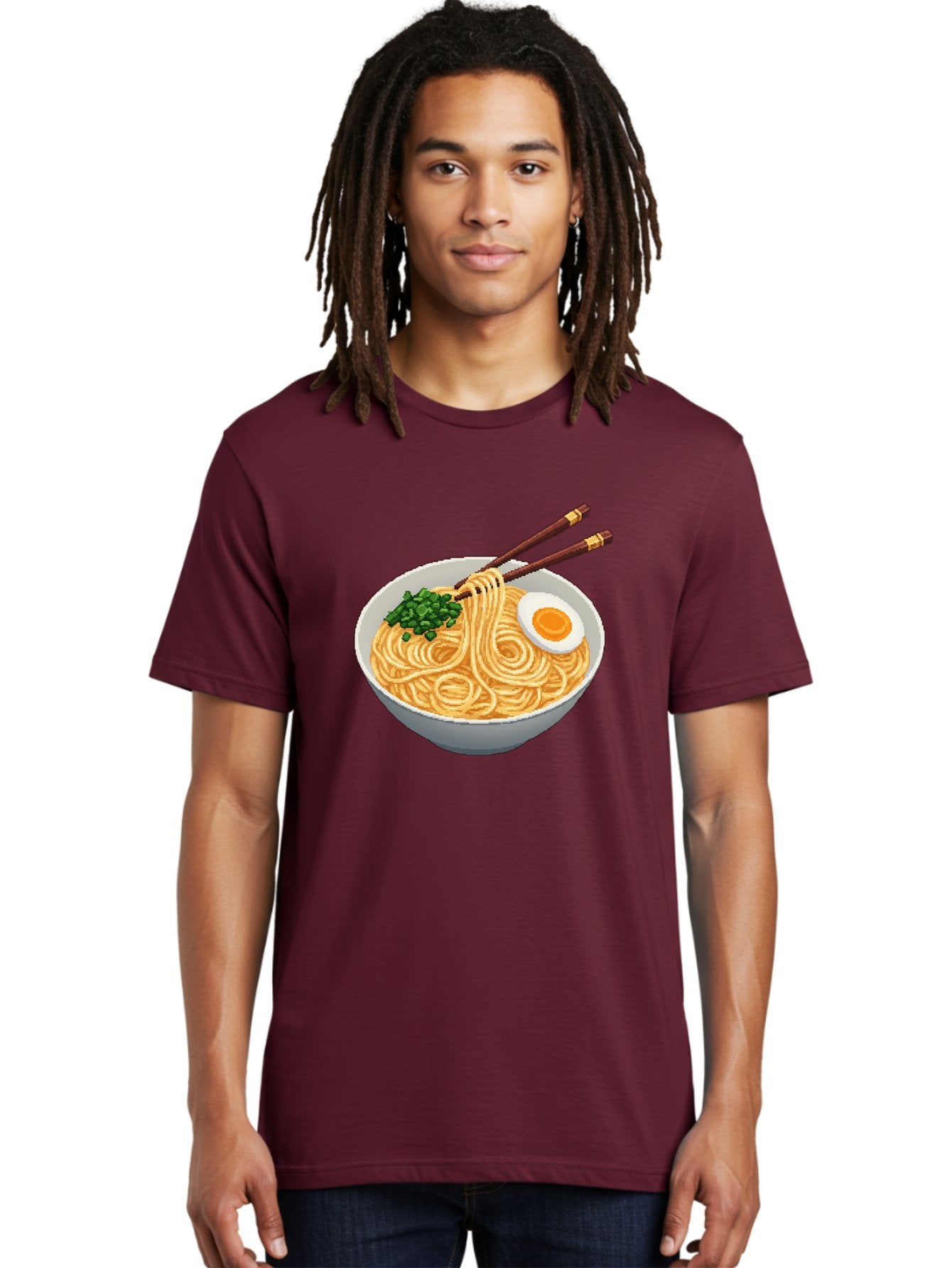 Bowl-Of-Ramen-1 Men'S Graphic Tee, 100% Cotton, Comfortable Casual Summer Wear, Machine Washable, Steaming Bowl Of Ramen, Noodles, Boiled Egg, Green Onions, Chopsticks, Japanese Cuisine, Comfort Food, Savory Dish, Noodle Soup Bae361 23