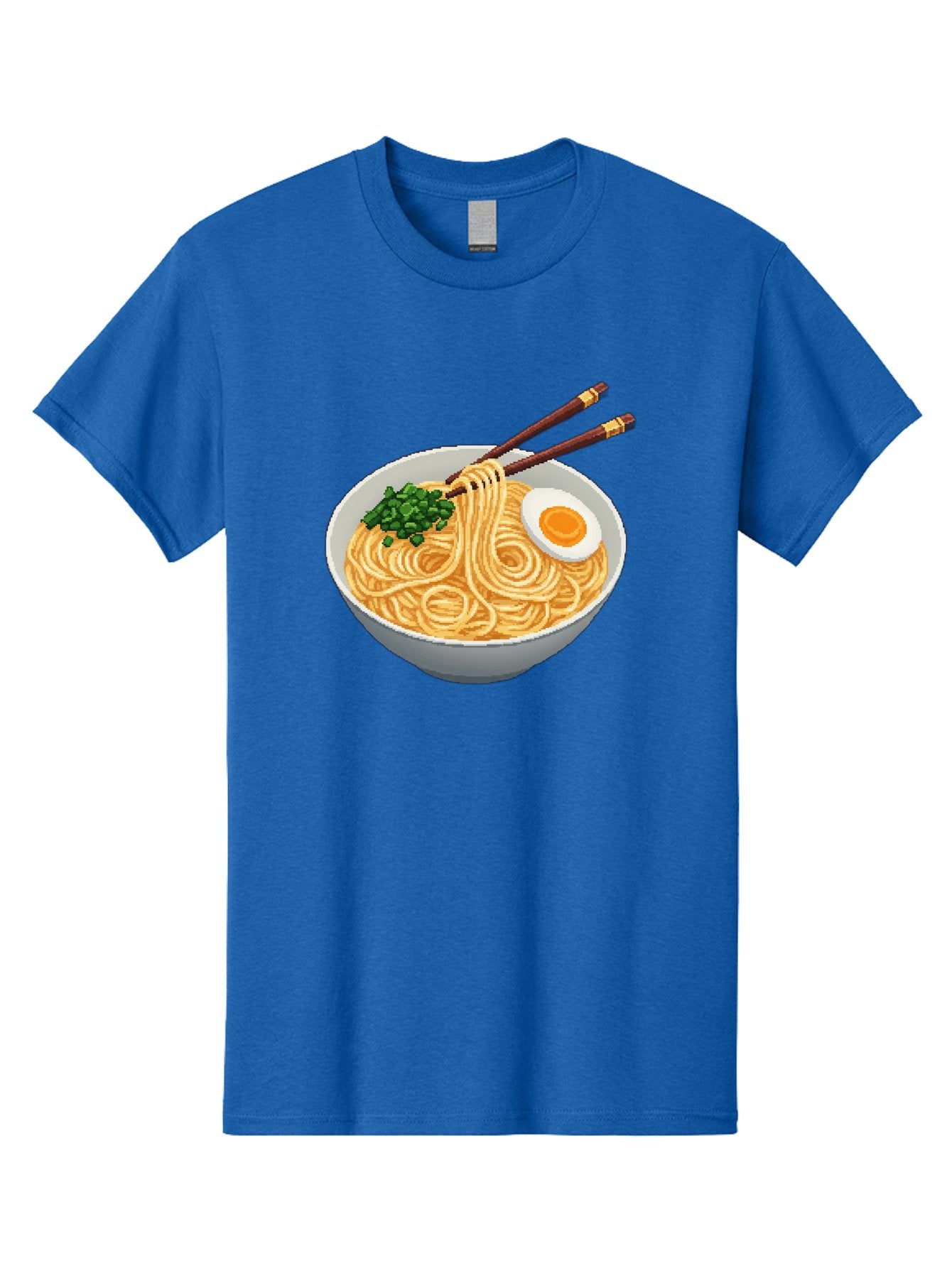 Bowl-Of-Ramen-1 Men'S Graphic Tee, 100% Cotton, Comfortable Casual Summer Wear, Machine Washable, Steaming Bowl Of Ramen, Noodles, Boiled Egg, Green Onions, Chopsticks, Japanese Cuisine, Comfort Food, Savory Dish, Noodle Soup Bae361 4