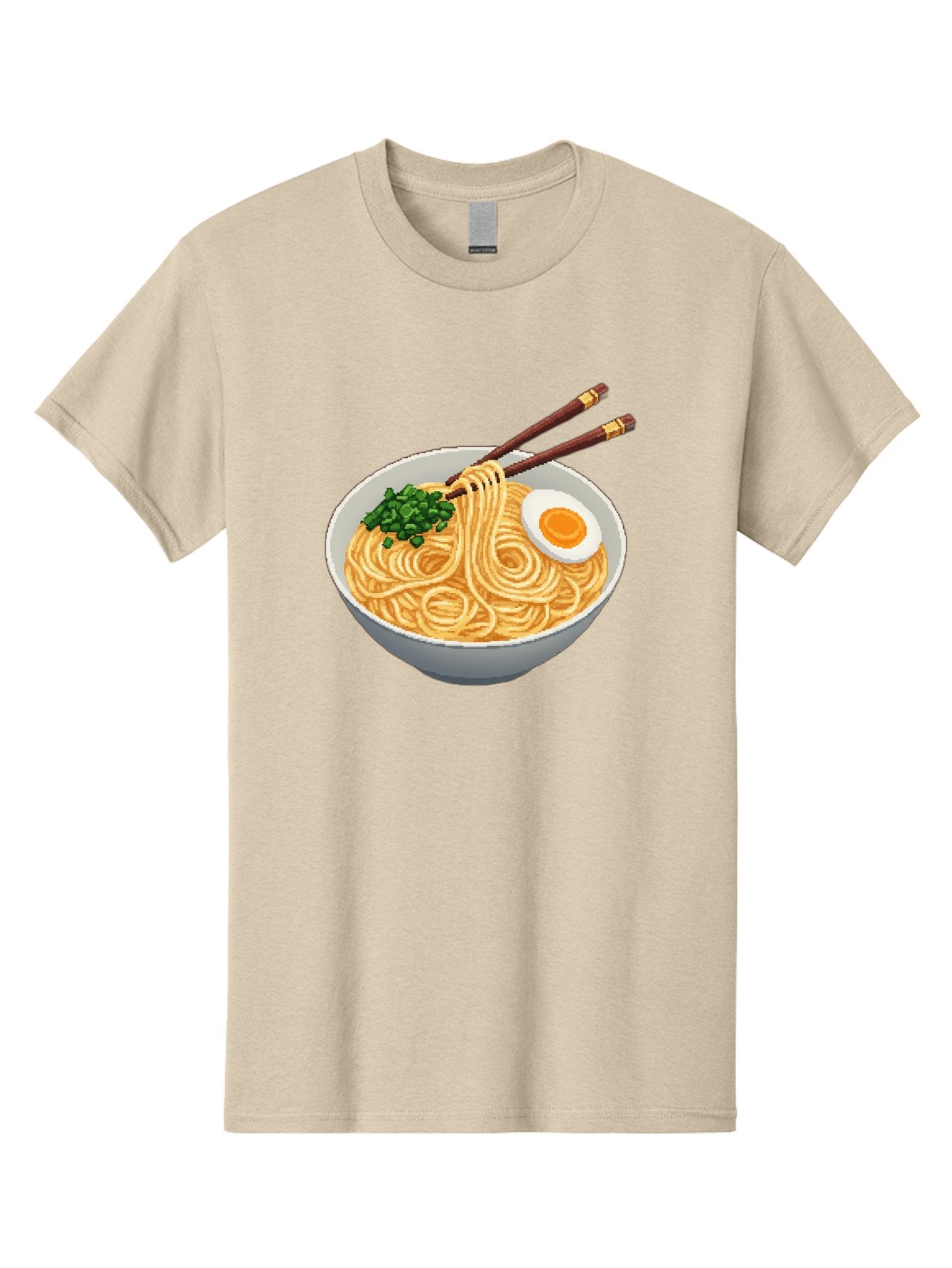 Bowl-Of-Ramen-1 Men'S Graphic Tee, 100% Cotton, Comfortable Casual Summer Wear, Machine Washable, Steaming Bowl Of Ramen, Noodles, Boiled Egg, Green Onions, Chopsticks, Japanese Cuisine, Comfort Food, Savory Dish, Noodle Soup Bae361 13