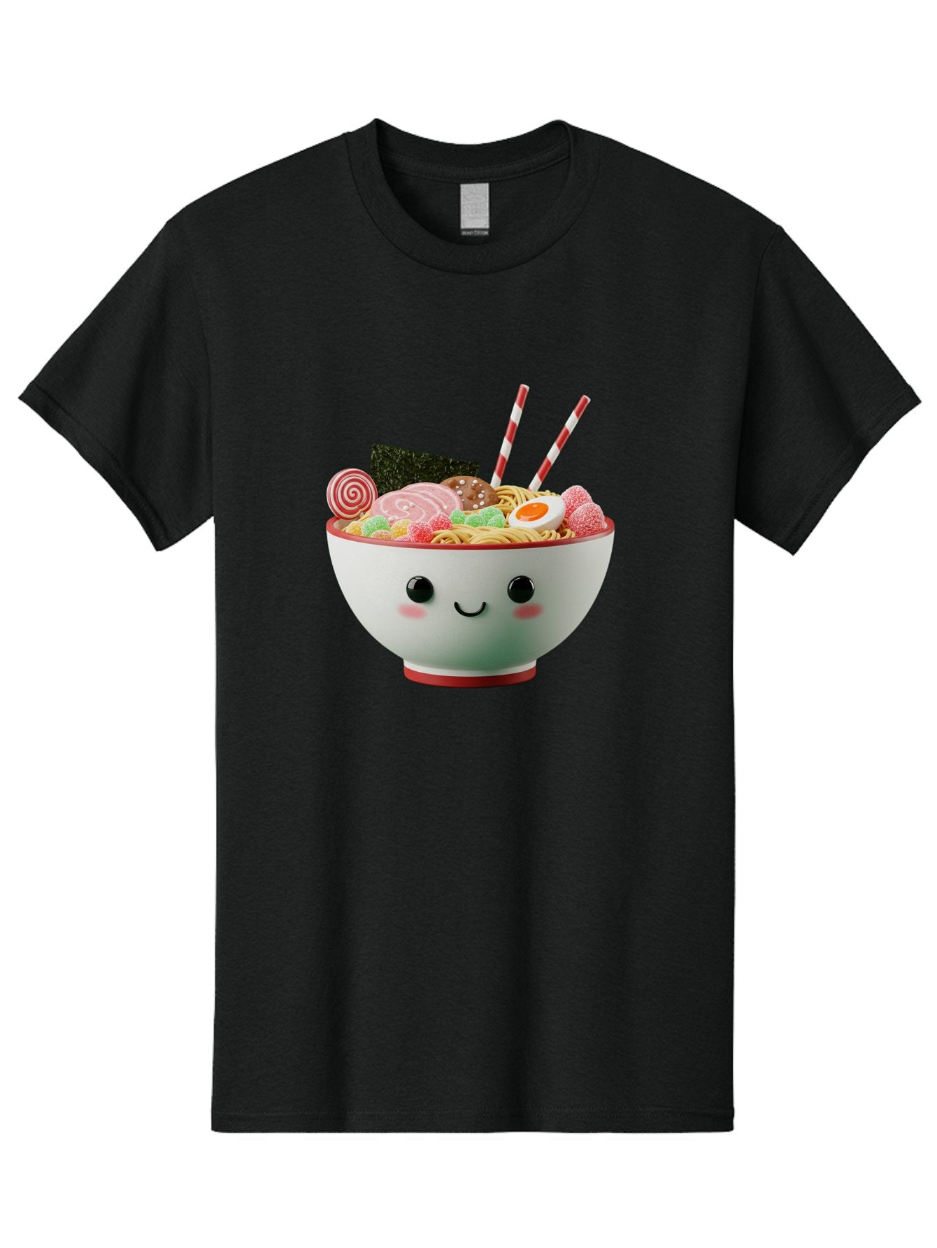 Bowl-Of-Ramen Men'S Graphic Tee, 100% Cotton, Comfortable Casual Summer Wear, Machine Washable, Kawaii Ramen Bowl, Cartoon Noodles, Cute Japanese Food, Happy Meal, Animated Bowl, Kawaii Culture, Japanese Cuisine, Ramen Love, Foodie Art, Bae362 7
