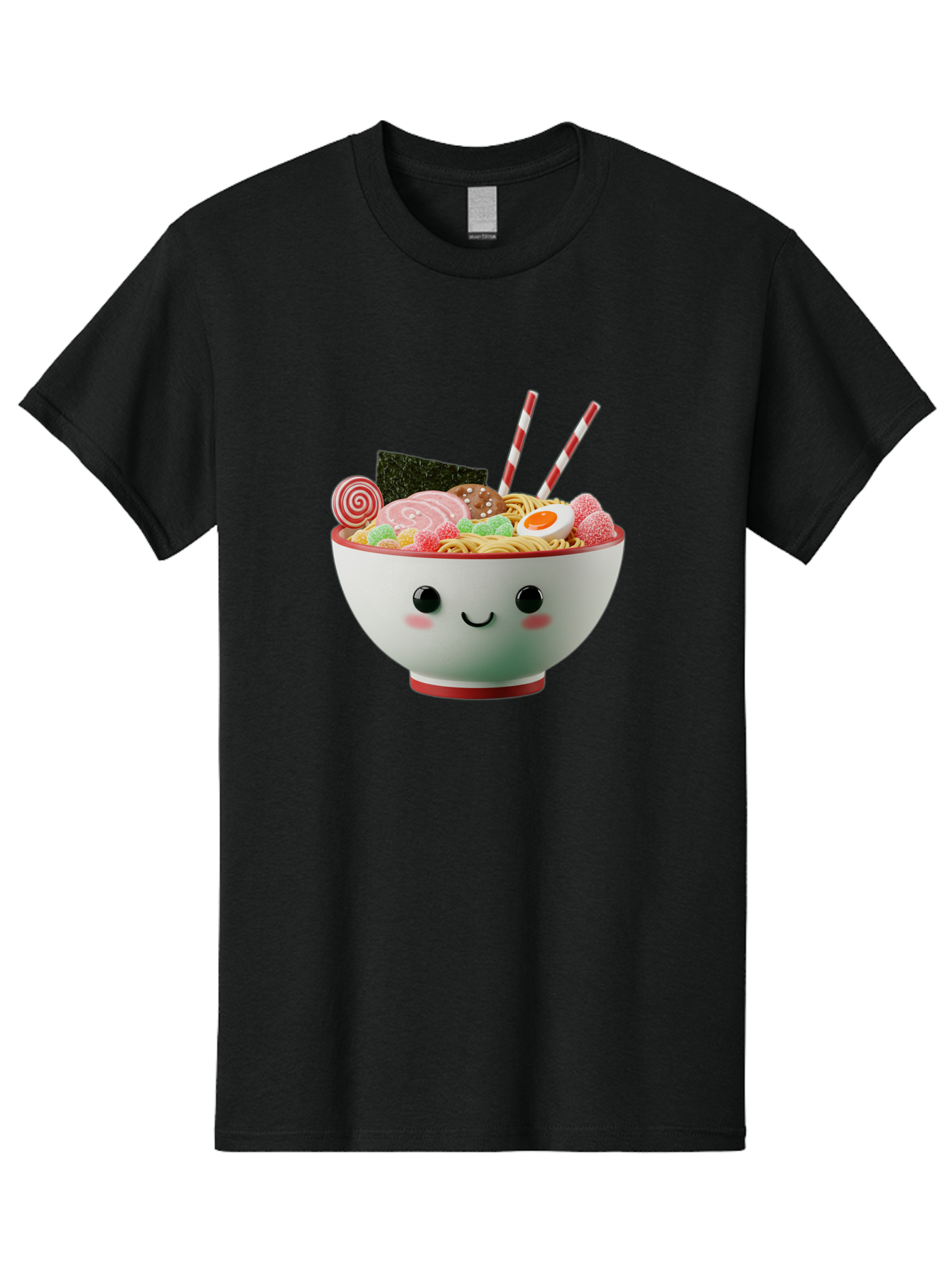 Bowl-Of-Ramen Men'S Graphic Tee, 100% Cotton, Comfortable Casual Summer Wear, Machine Washable, Kawaii Ramen Bowl, Cartoon Noodles, Cute Japanese Food, Happy Meal, Animated Bowl, Kawaii Culture, Japanese Cuisine, Ramen Love, Foodie Art, Bae362 13