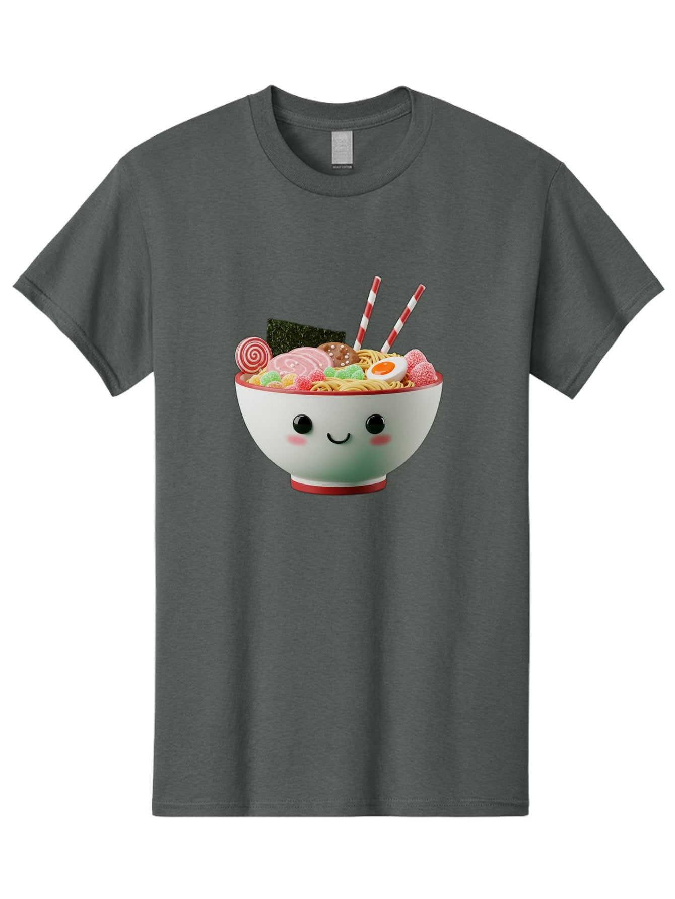 Bowl-Of-Ramen Men'S Graphic Tee, 100% Cotton, Comfortable Casual Summer Wear, Machine Washable, Kawaii Ramen Bowl, Cartoon Noodles, Cute Japanese Food, Happy Meal, Animated Bowl, Kawaii Culture, Japanese Cuisine, Ramen Love, Foodie Art, Bae362 8