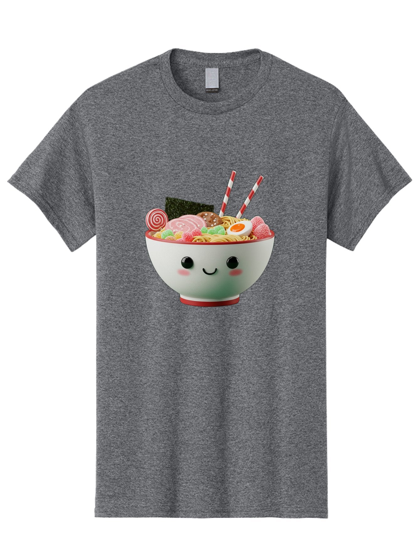 Bowl-Of-Ramen Men'S Graphic Tee, 100% Cotton, Comfortable Casual Summer Wear, Machine Washable, Kawaii Ramen Bowl, Cartoon Noodles, Cute Japanese Food, Happy Meal, Animated Bowl, Kawaii Culture, Japanese Cuisine, Ramen Love, Foodie Art, Bae362 13