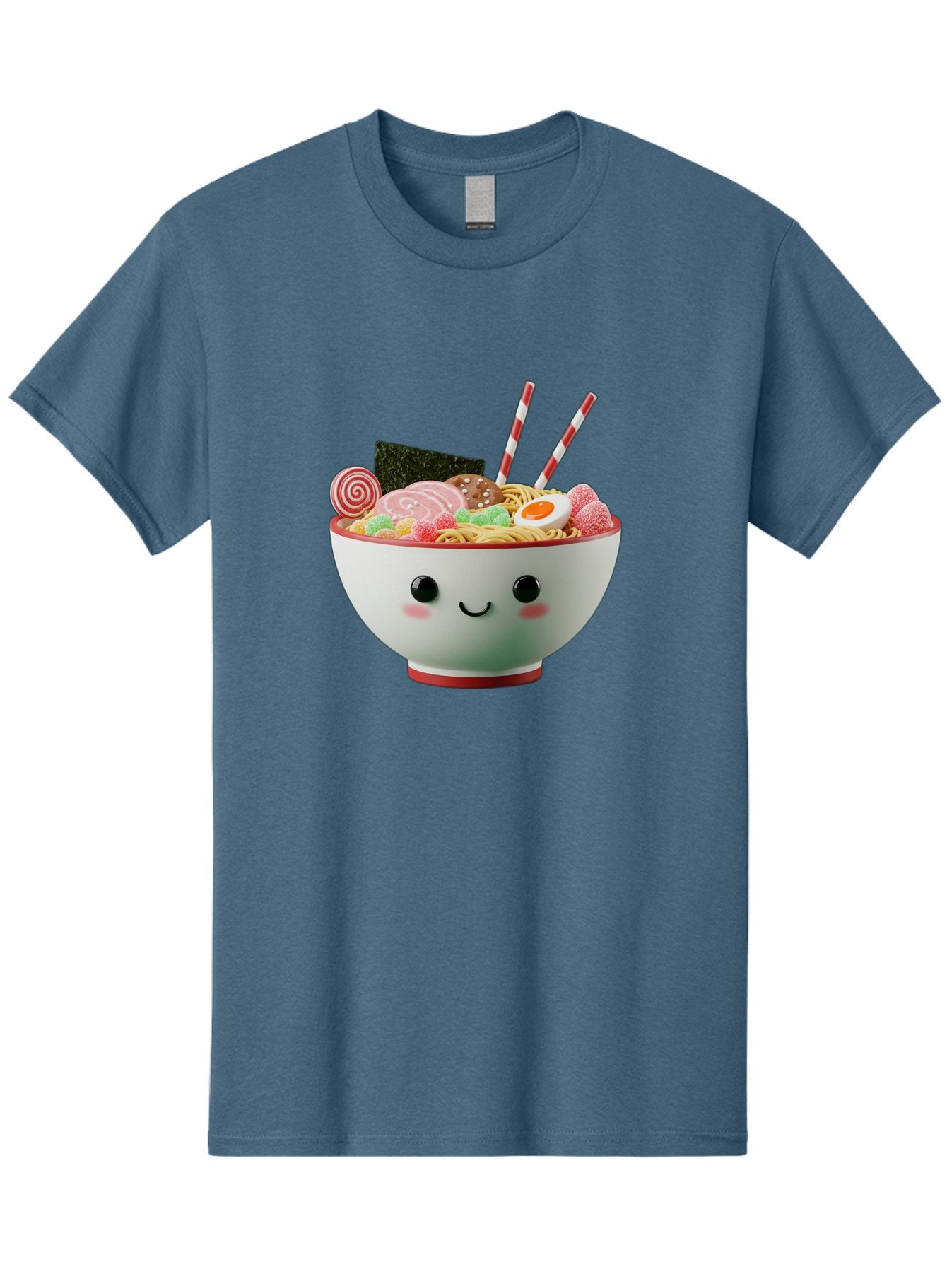 Bowl-Of-Ramen Men'S Graphic Tee, 100% Cotton, Comfortable Casual Summer Wear, Machine Washable, Kawaii Ramen Bowl, Cartoon Noodles, Cute Japanese Food, Happy Meal, Animated Bowl, Kawaii Culture, Japanese Cuisine, Ramen Love, Foodie Art, Bae362 14