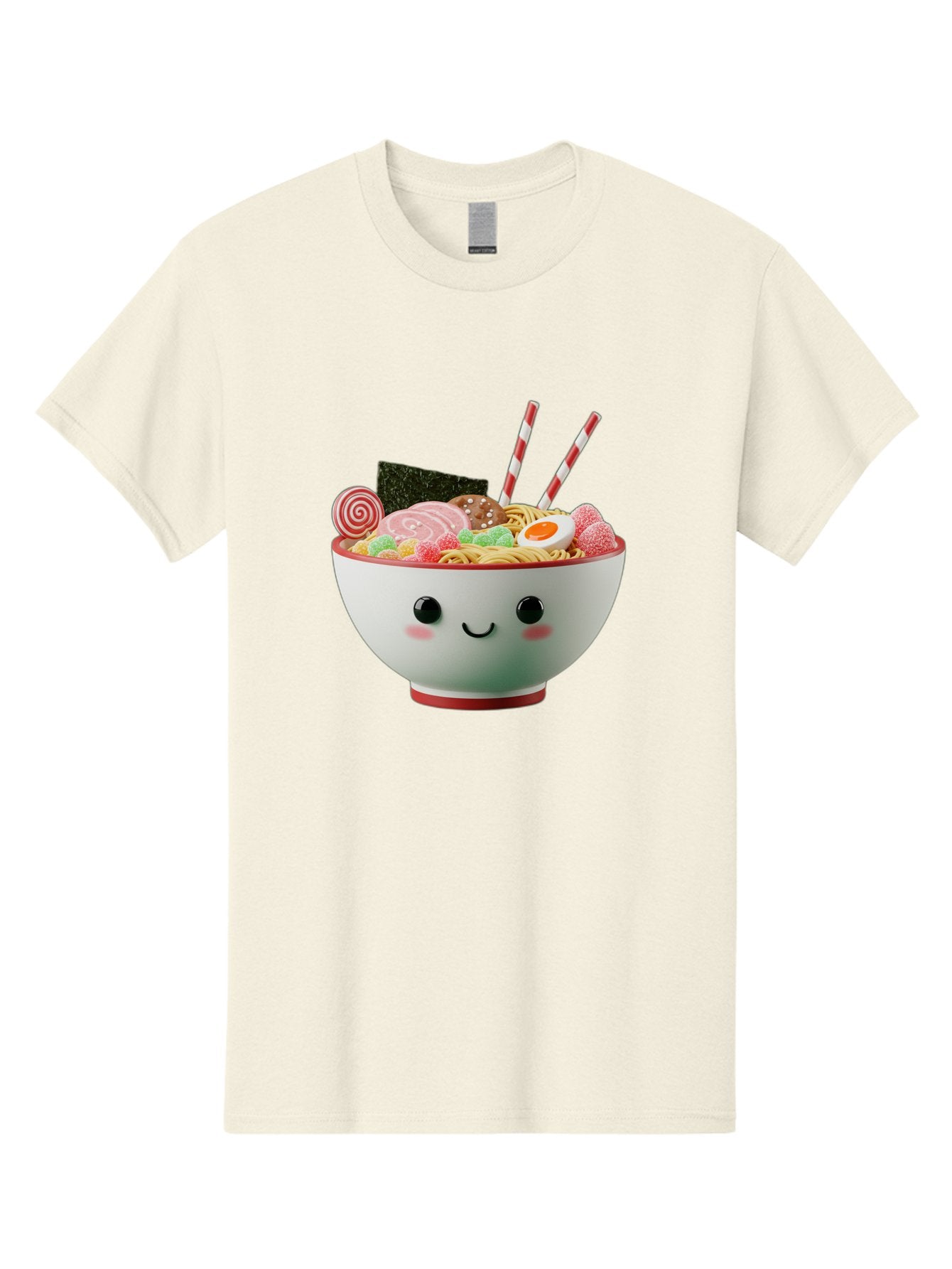 Bowl-Of-Ramen Men'S Graphic Tee, 100% Cotton, Comfortable Casual Summer Wear, Machine Washable, Kawaii Ramen Bowl, Cartoon Noodles, Cute Japanese Food, Happy Meal, Animated Bowl, Kawaii Culture, Japanese Cuisine, Ramen Love, Foodie Art, Bae362 15